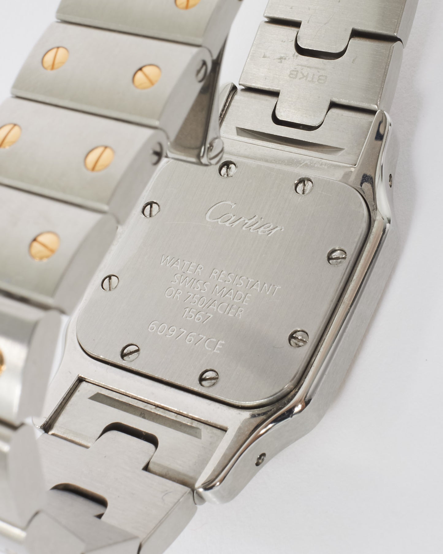 Cartier Women's Silver & Gold Small Two Tone Santos Watch 24 mm