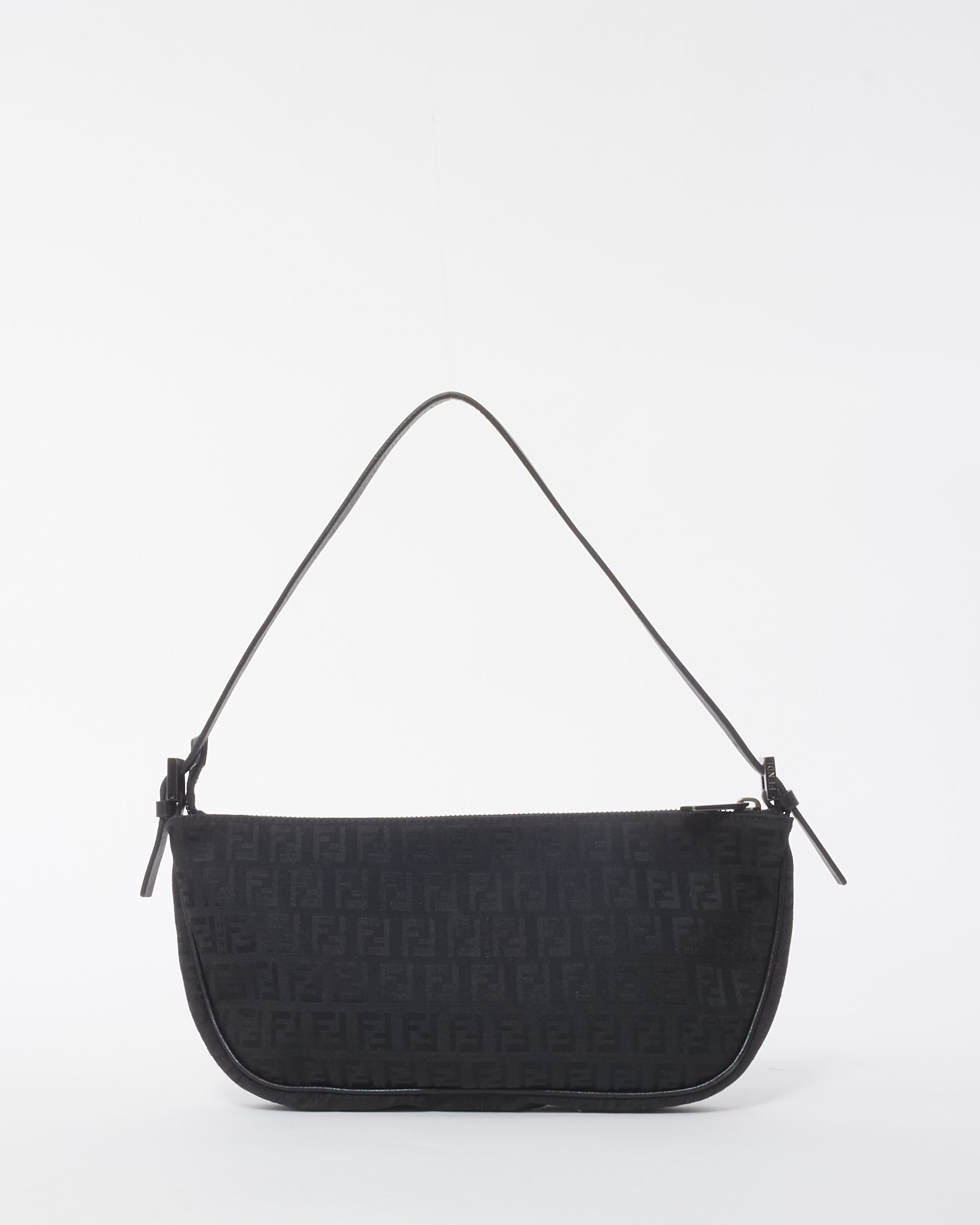 Buy Fendi Black Monogram Zucchino Canvas Shoulder Bag
