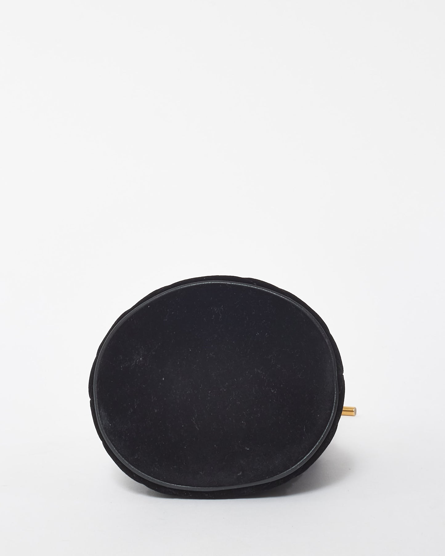 Gucci Black Velvet Matelasse Mini GG Marmont 2.0 Bucket Bag