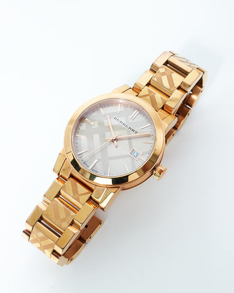 Authentic Burberry City Watch Gold Bezzle Brand New Burberry The City BU9235 RoseTone Stainless Steel  main image 2