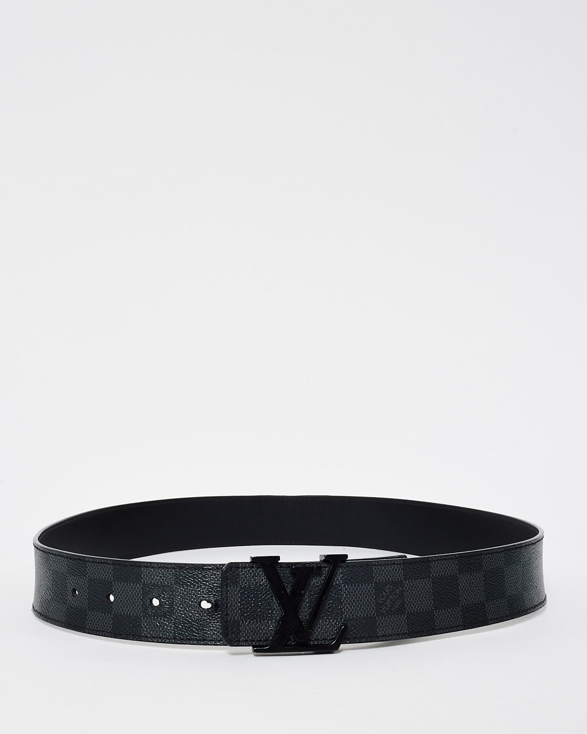 Buy Louis Vuitton Damier Graphite Initiales 40mm Matte Black Belt