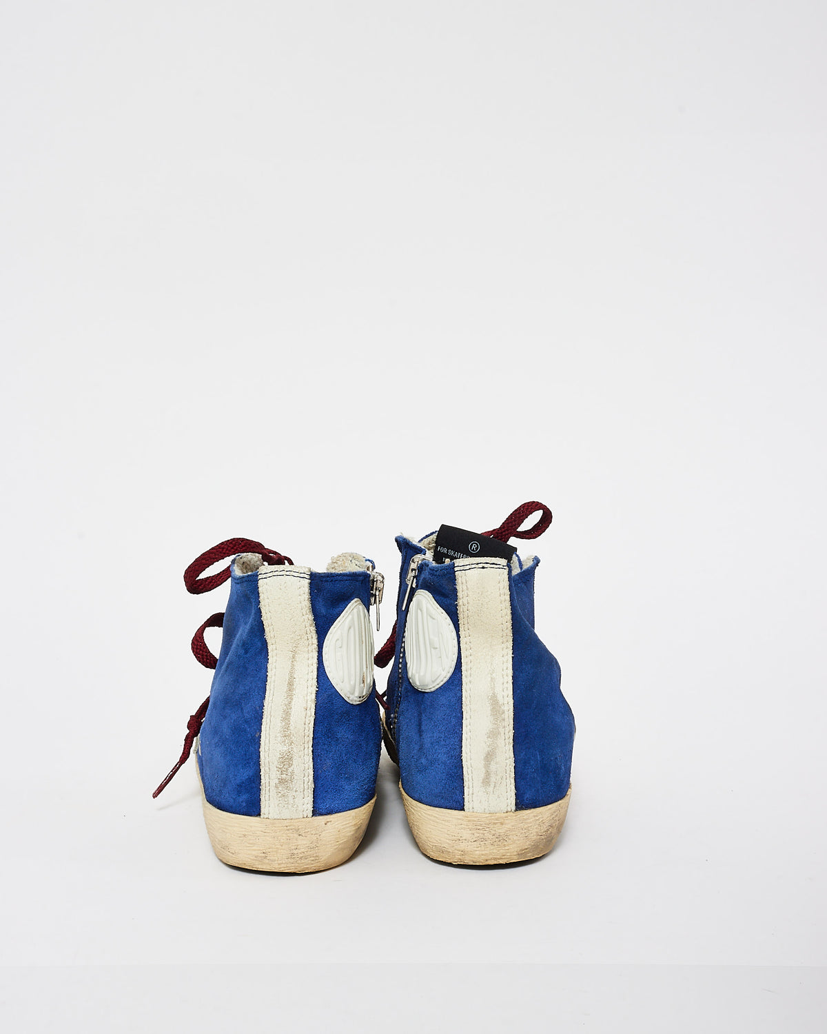  High Top- Size 44- White / Red / Blue Golden Goose Superstar Sneakers With Red Tab & Blue Star  main image 2