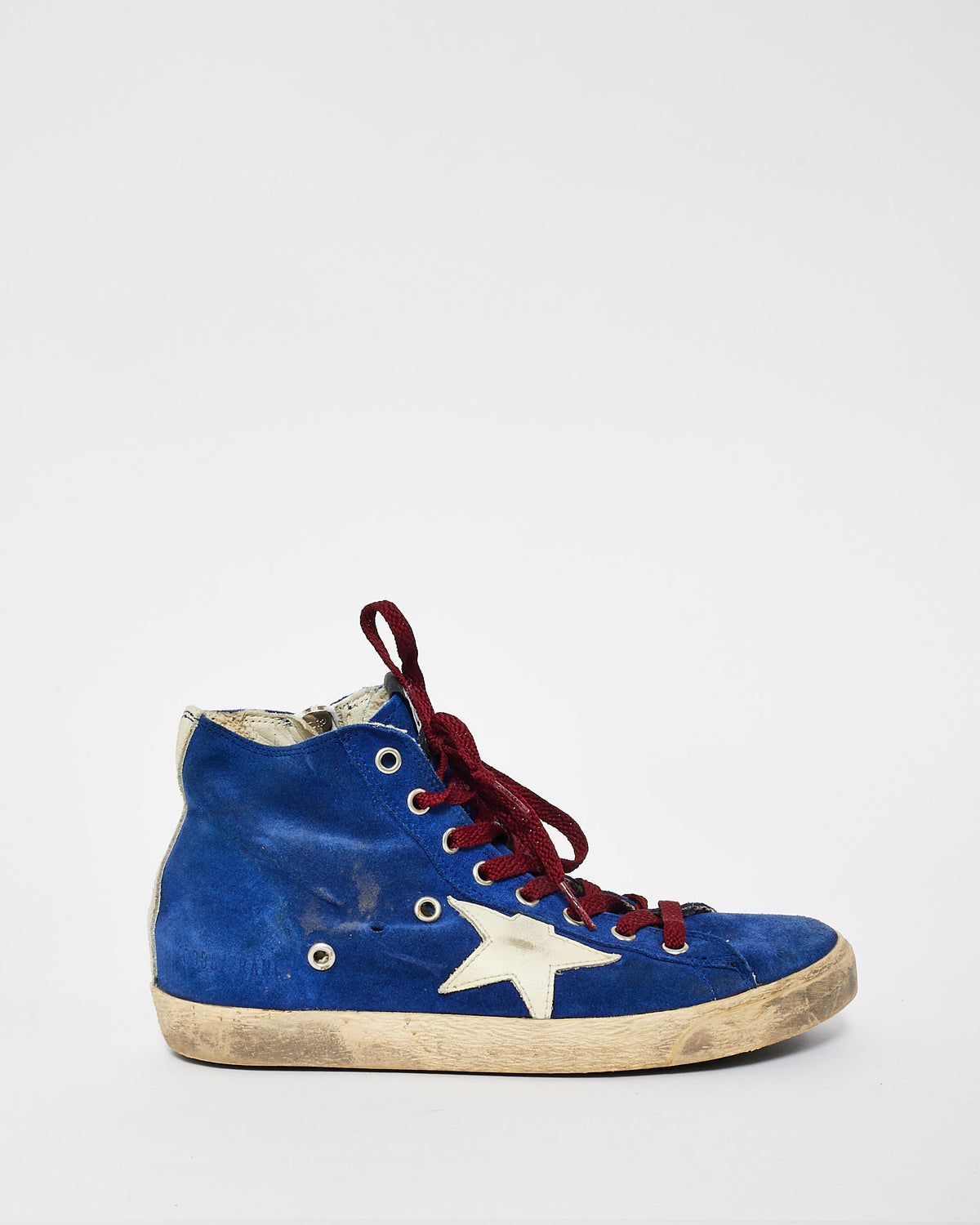 Buy Golden Goose Blue Red and White Francy High Top Sneakers 