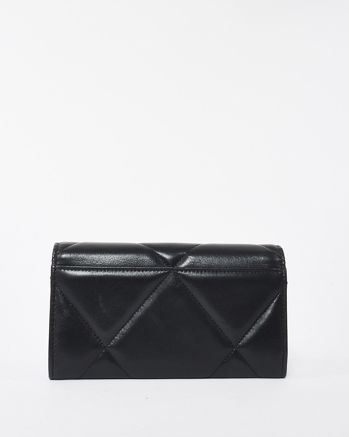 Buy Chanel Black Quilted Lambskin Leather 19 Long Flap Wallet
