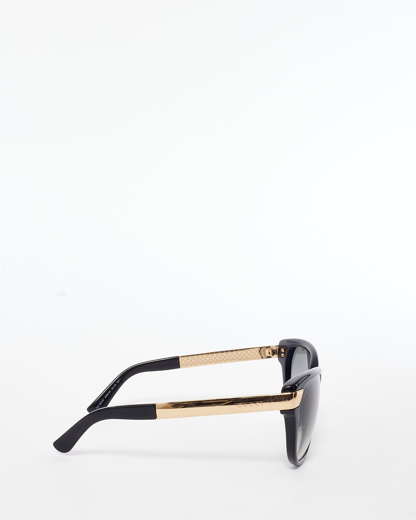 Gucci Black & Gold GG 3651/S Cat Eye Sunglasses