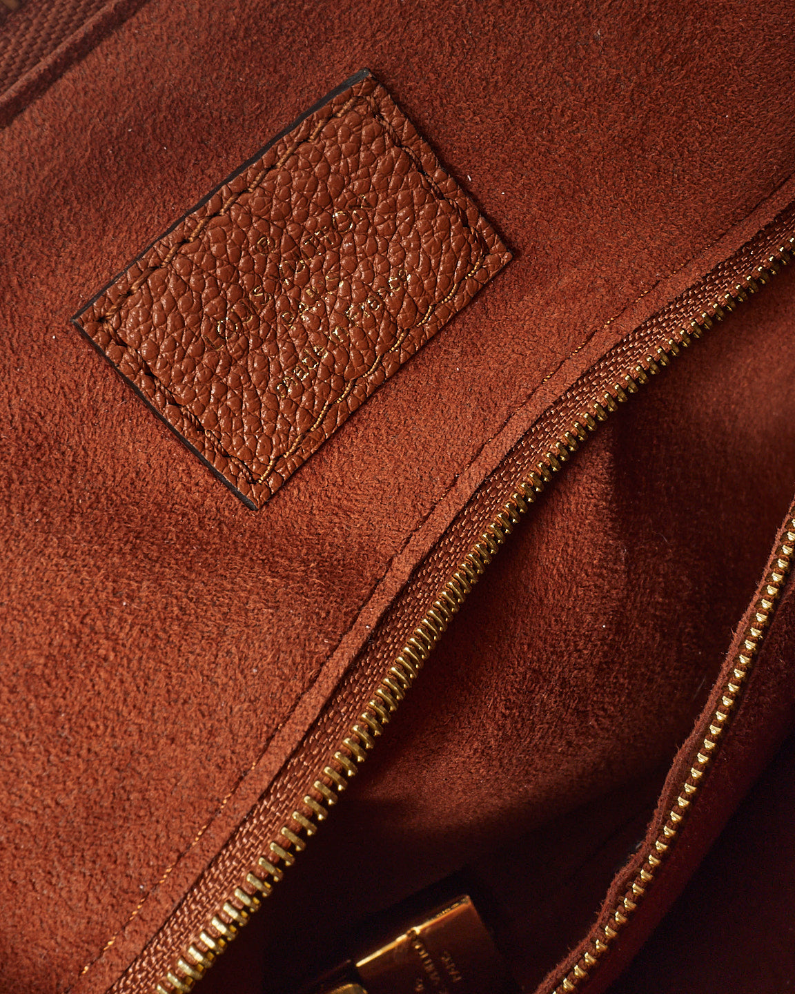 Louis Vuitton Cognac Giant Monogram Empreinte Leather Bandoulière Speedy 25