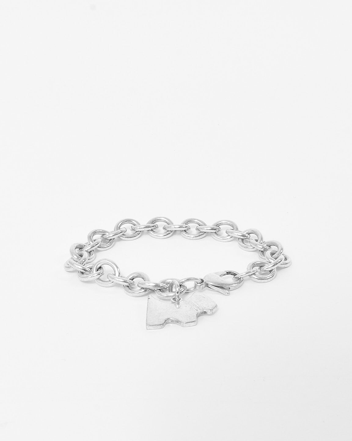 Tiffany & Co. Silver Dog Pendant Chain Link Bracelet
