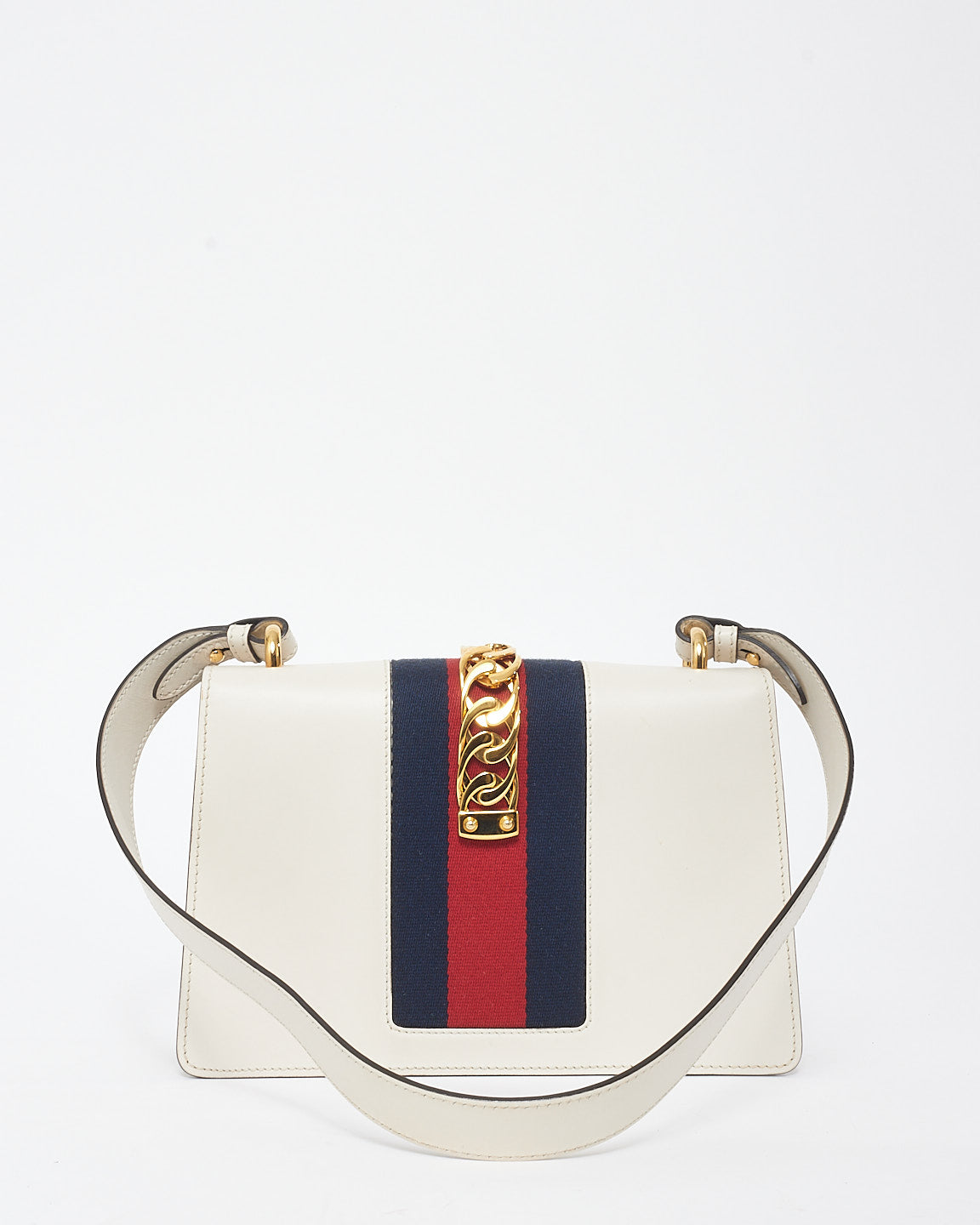 Gucci Medium White Sylvie Shoulder Bag