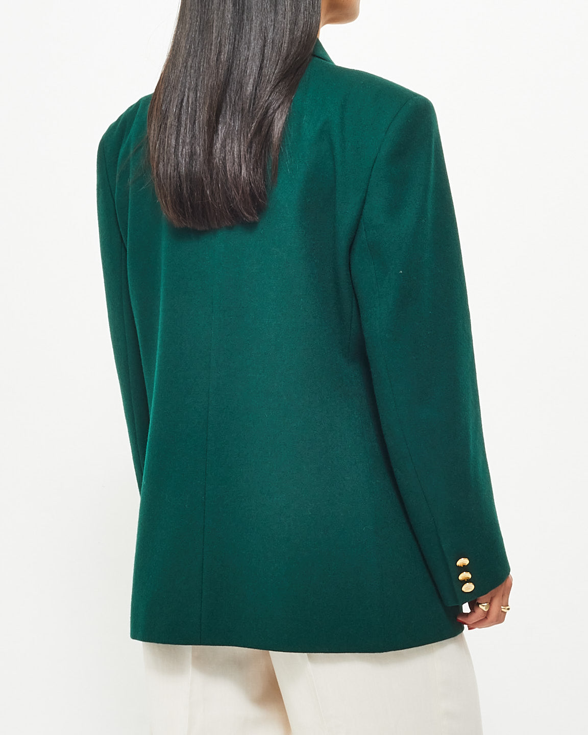 Burberry Vintage Forest Green Wool Blazer - 44