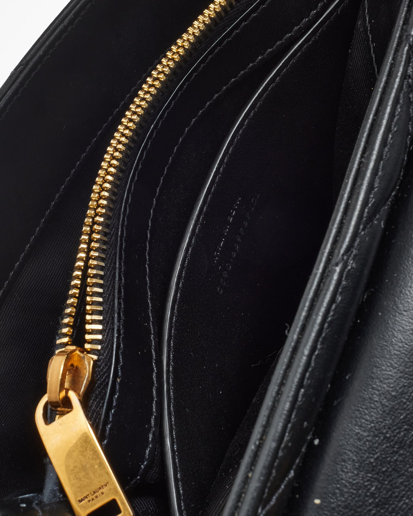 Saint Laurent Black Leather Small Loulou Shoulder Bag GHW