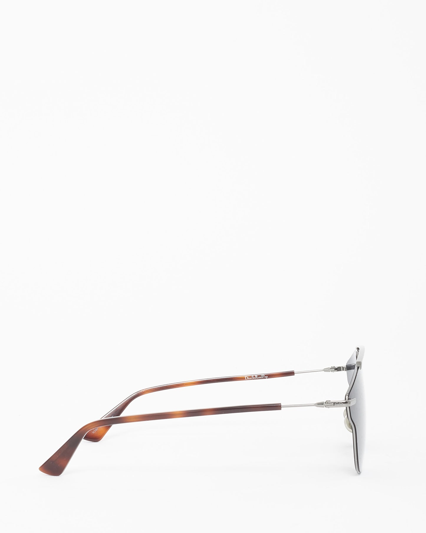 Dior Dark Silver & Tortoise So Real Pop Pilot Sunglasses