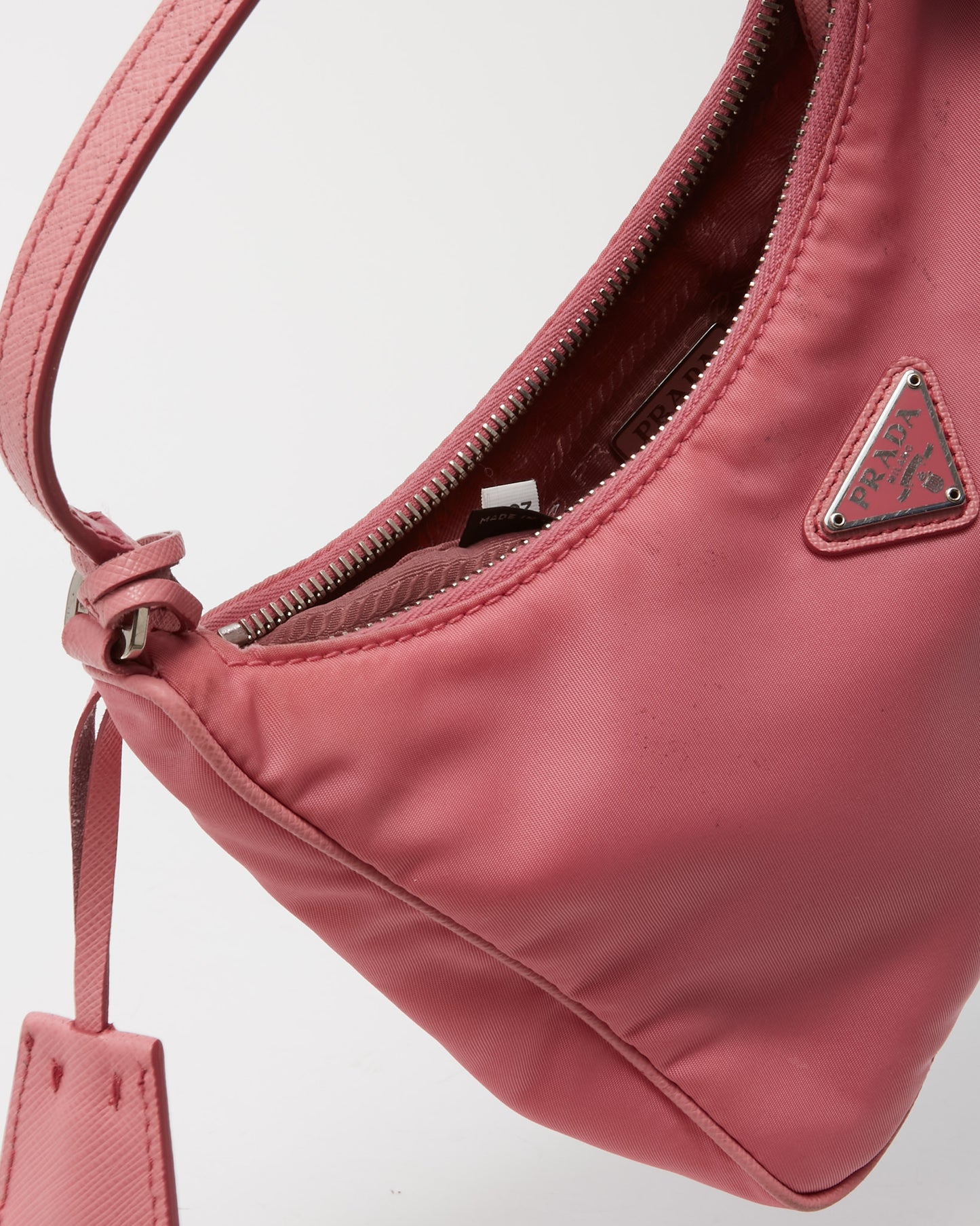Prada Pink Nylon 2005 Re-Edition Hobo Shoulder Bag