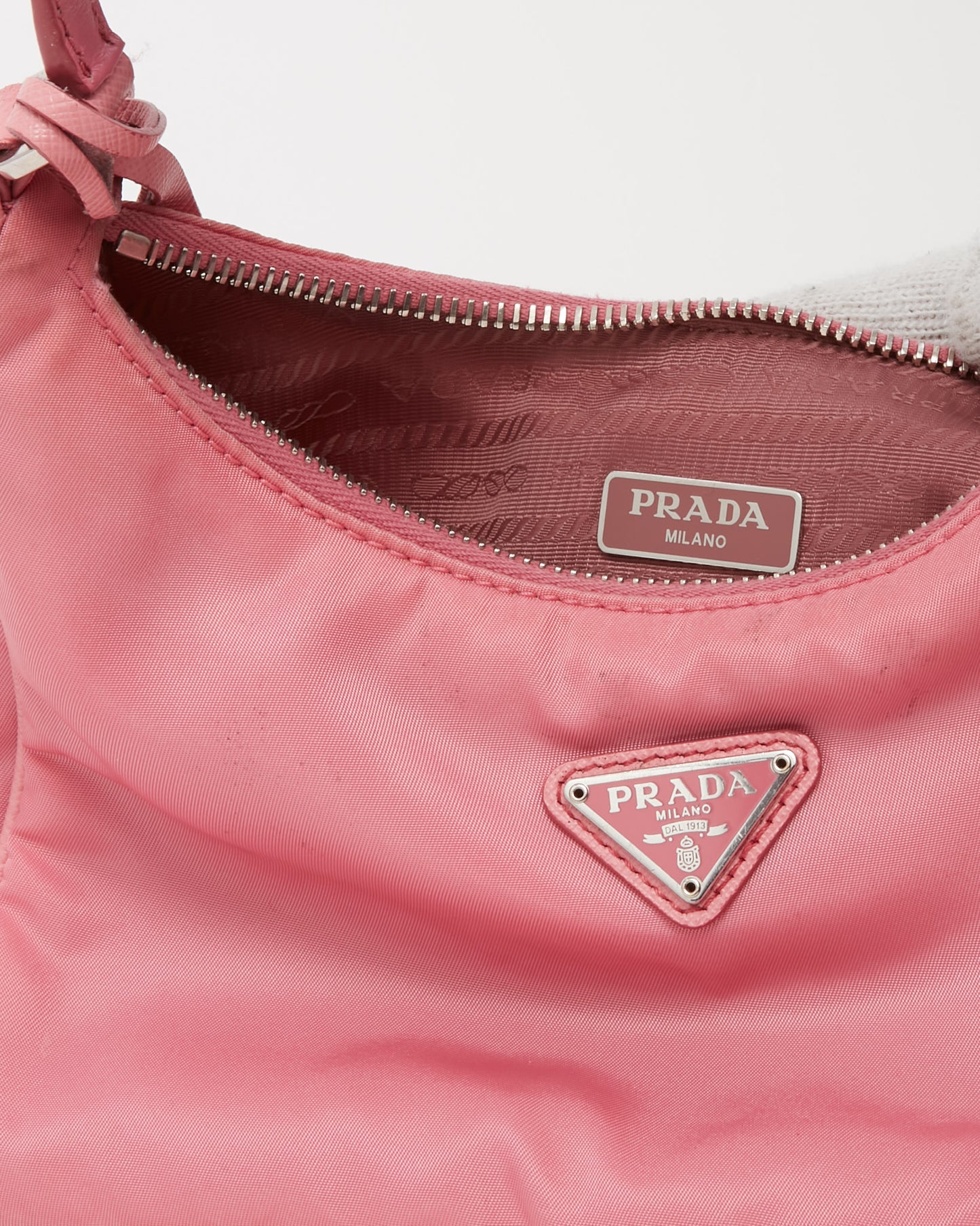 Prada Pink Nylon 2005 Re-Edition Hobo Shoulder Bag