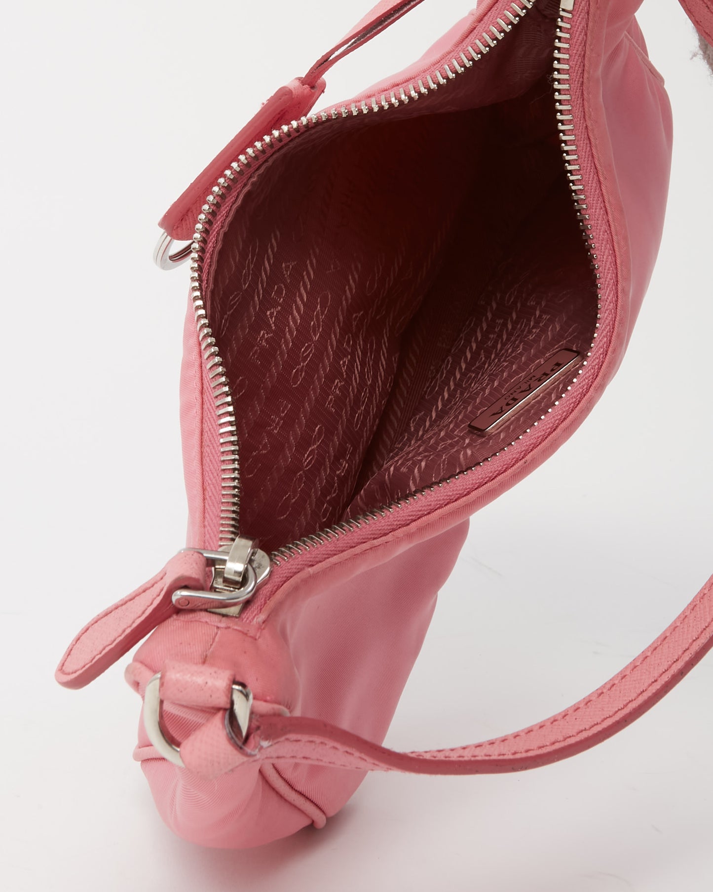 Prada Pink Nylon 2005 Re-Edition Hobo Shoulder Bag