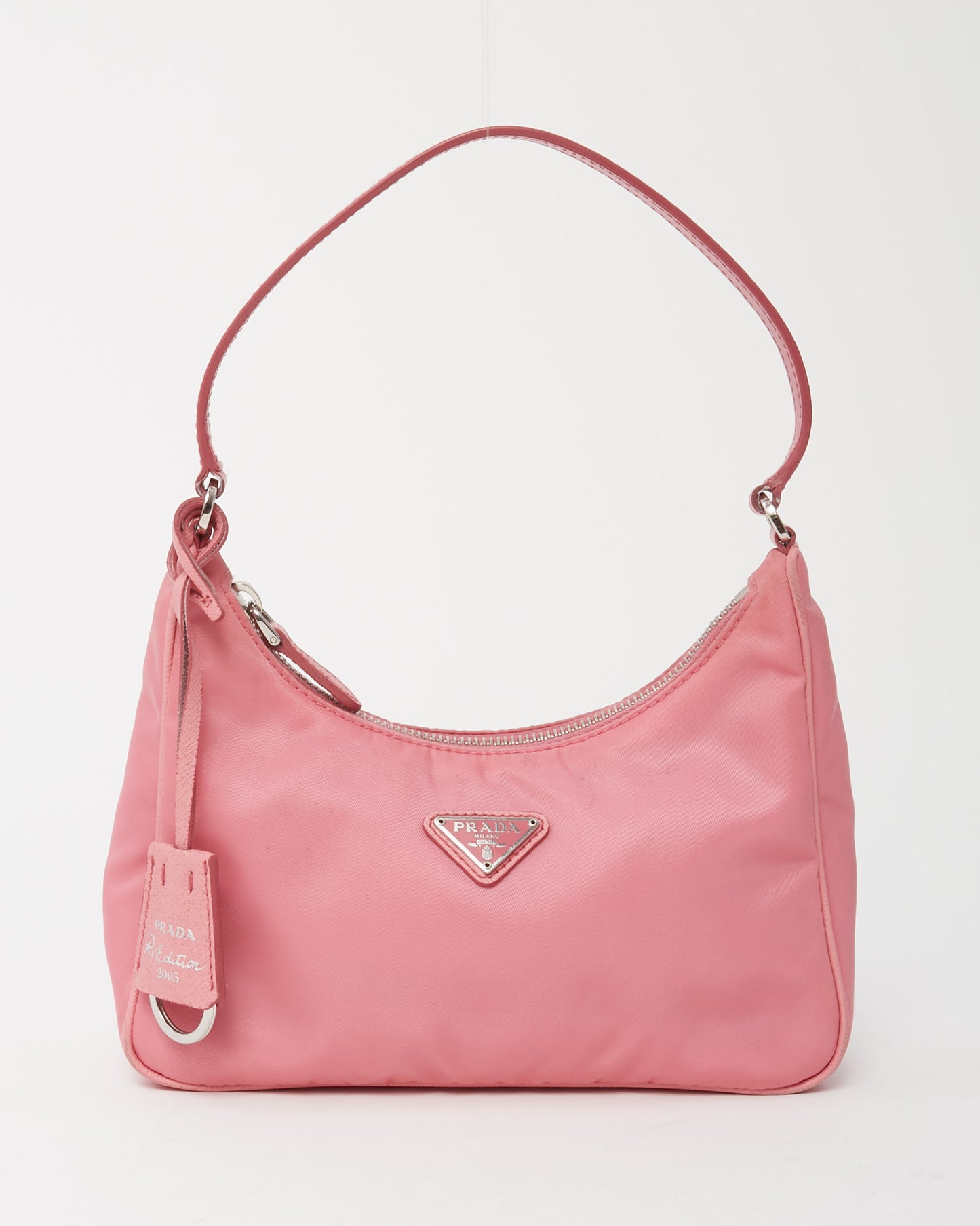 Prada Pink Nylon 2005 Re-Edition Hobo Shoulder Bag