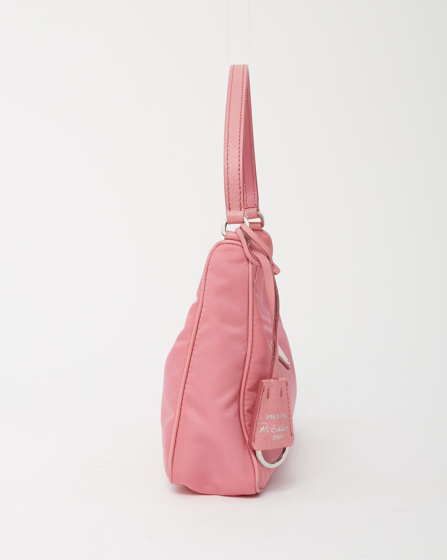 Prada Pink Nylon 2005 Re-Edition Hobo Shoulder Bag