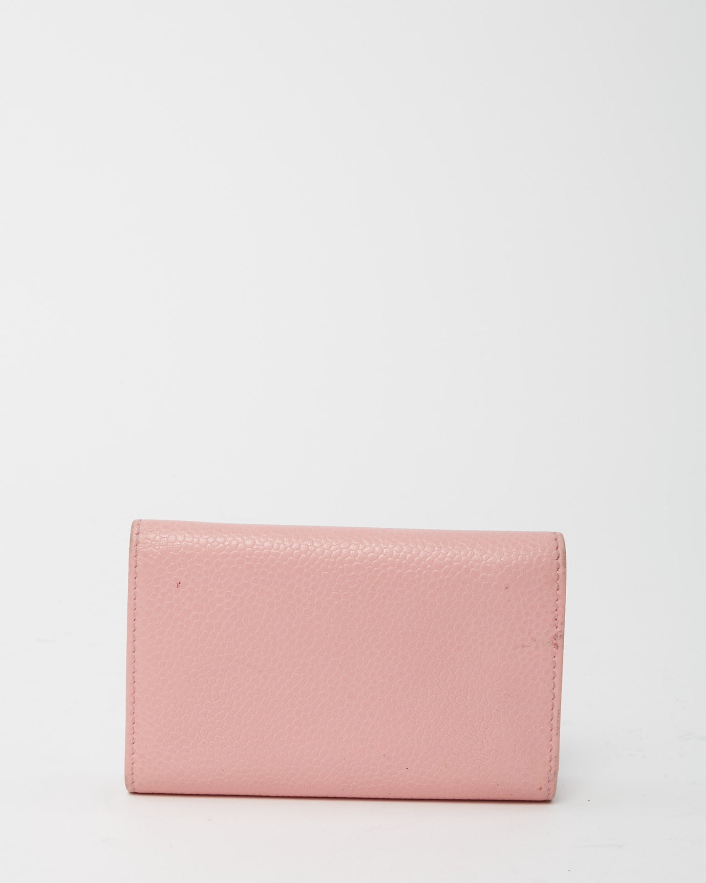 Chanel Pink Caviar Leather Timeless Interlocking CC Logo 6 Key Holder