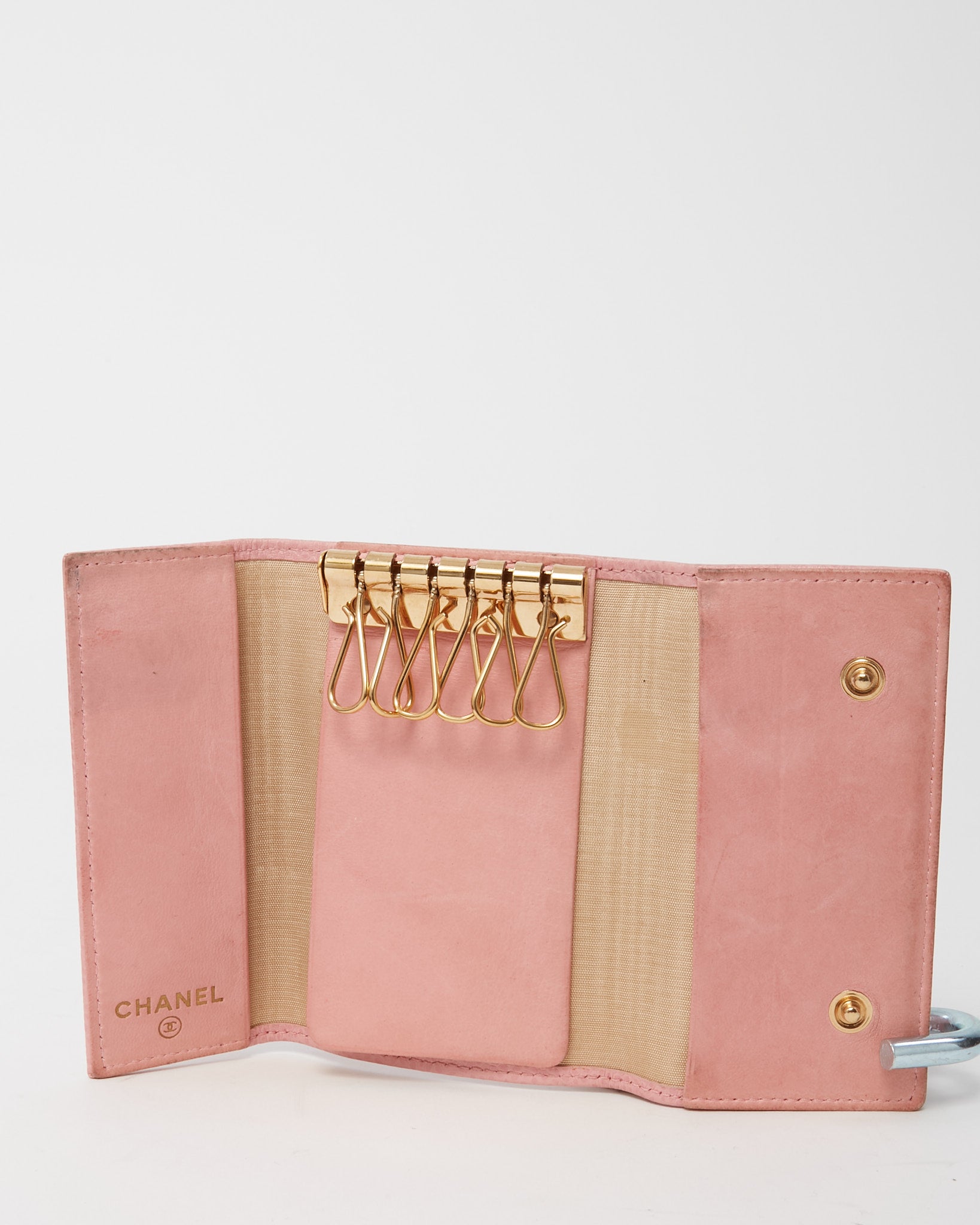 Buy Chanel Pink Caviar Leather Timeless Interlocking CC Logo 6 Key