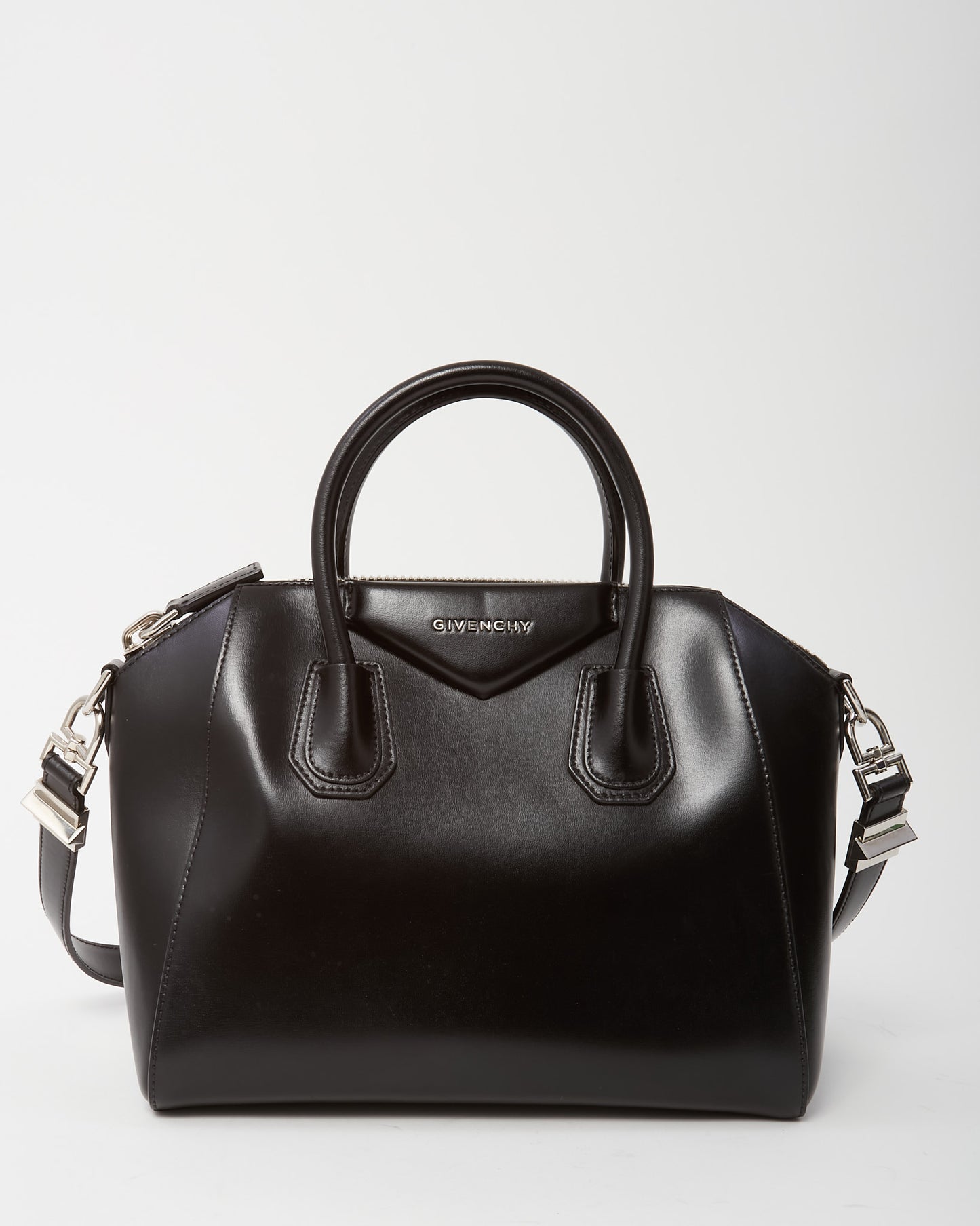 Givenchy Black Smooth Box Leather Antigona Small Tote Bag