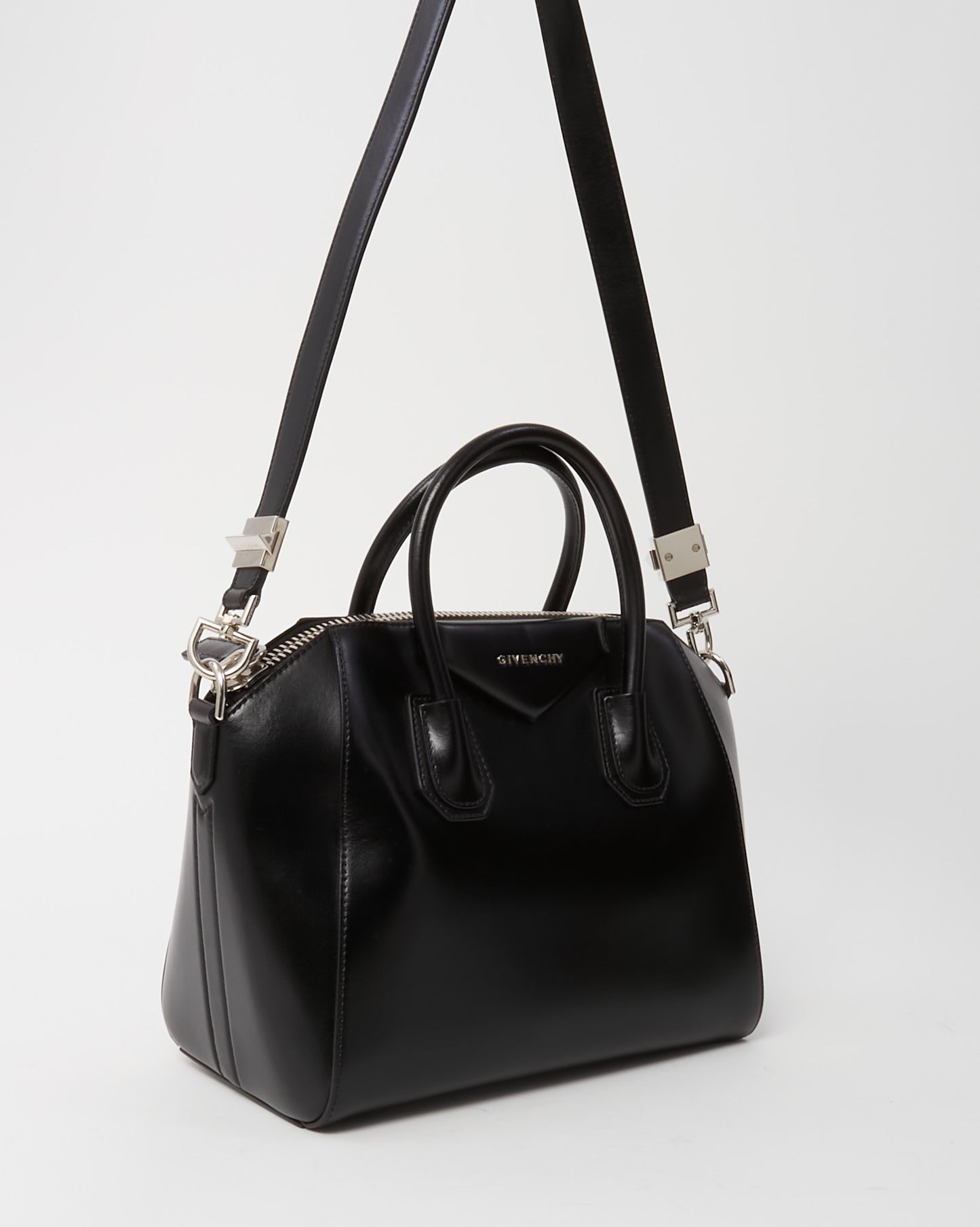 Givenchy Black Smooth Box Leather Antigona Small Tote Bag