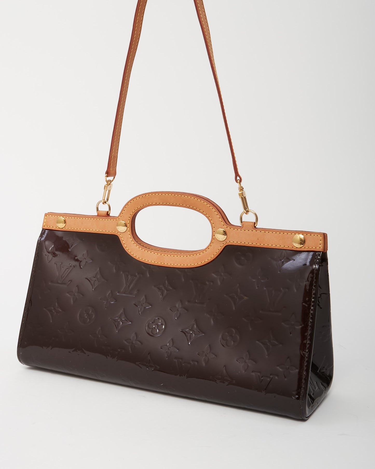 Louis Vuitton Purple Amarante Monogram Vernis Roxbury Bag with Strap