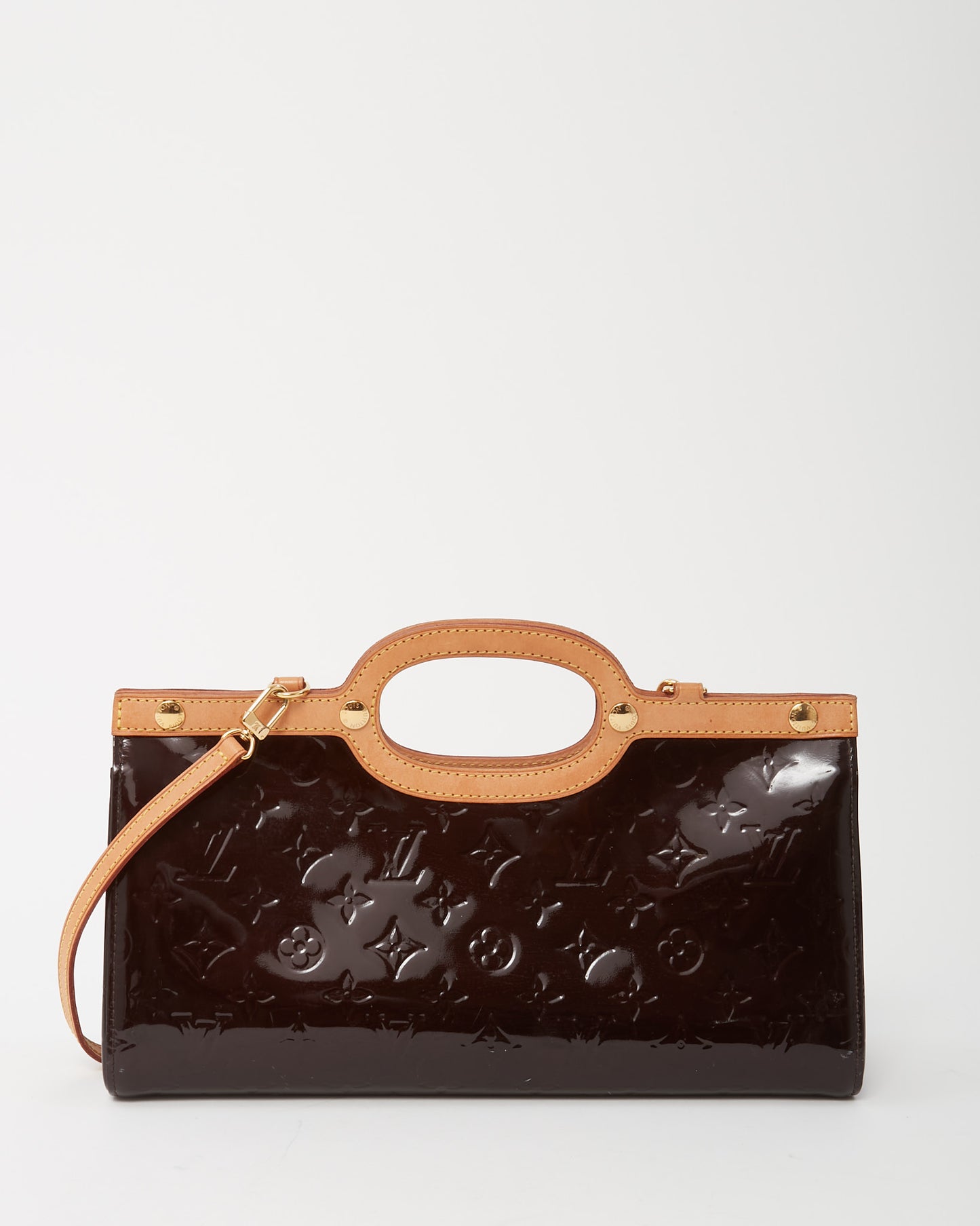 Louis Vuitton Purple Amarante Monogram Vernis Roxbury Bag with Strap