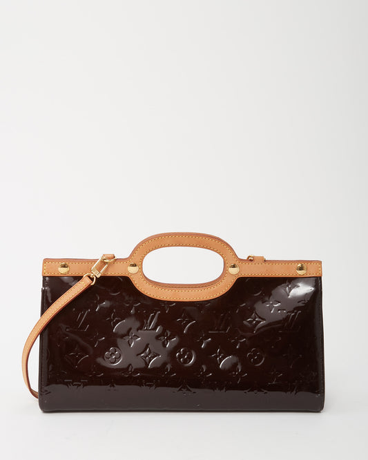 Louis Vuitton Purple Amarante Monogram Vernis Roxbury Bag with Strap