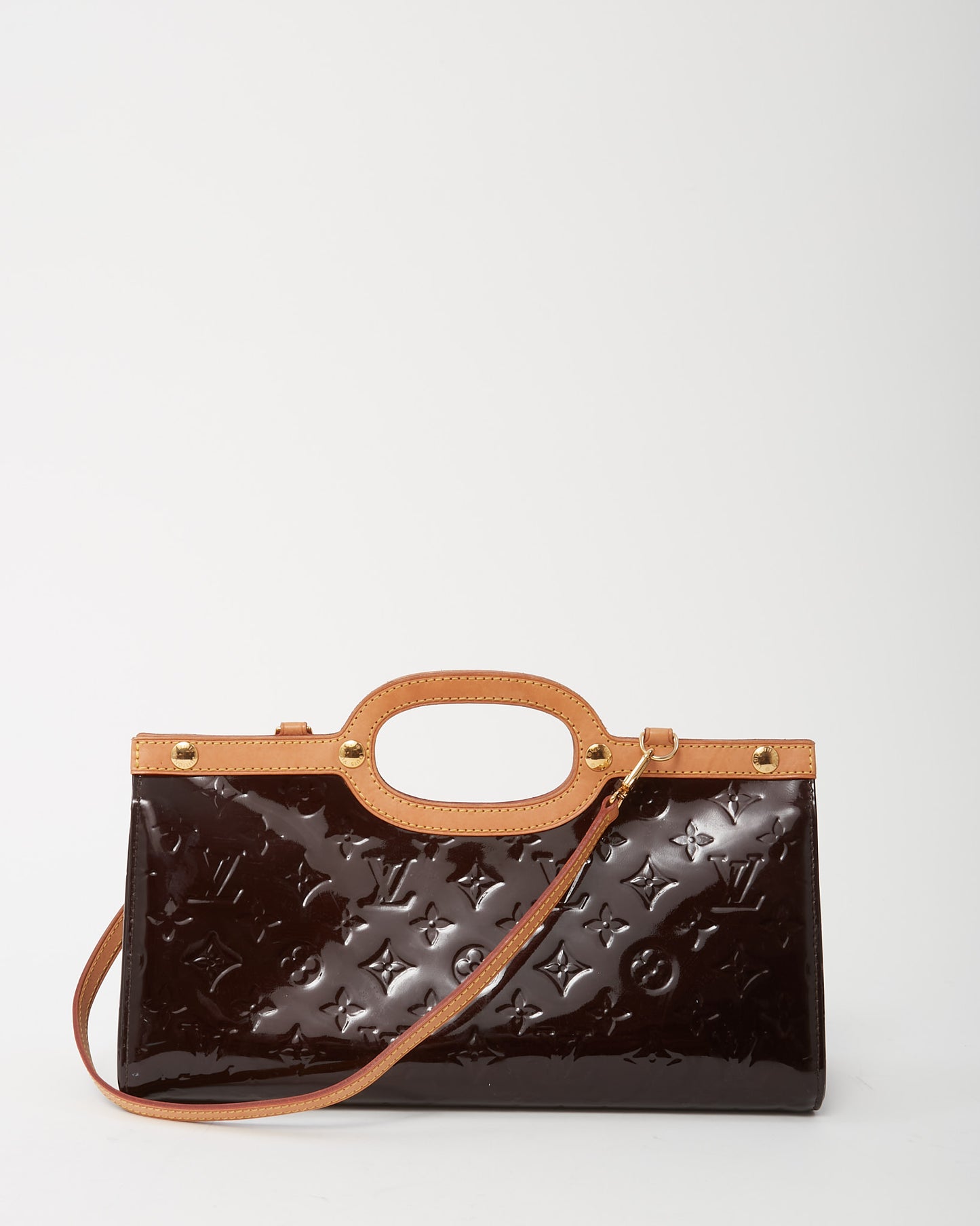 Louis Vuitton Purple Amarante Monogram Vernis Roxbury Bag with Strap