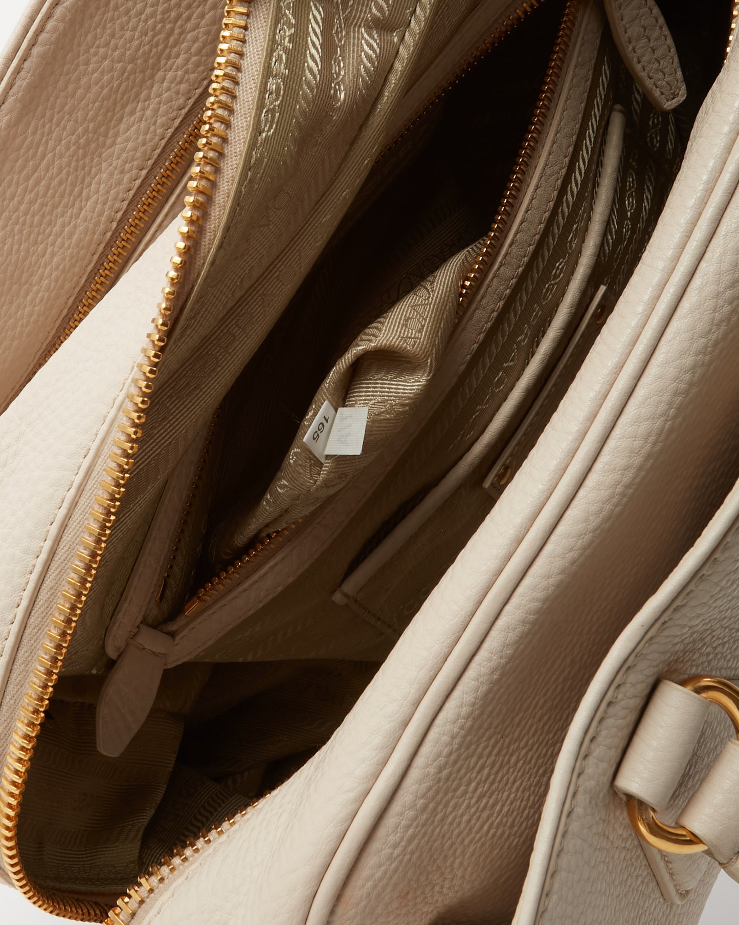 Prada White Vitello Daino Leather Doctor Top Handle Bag GHW