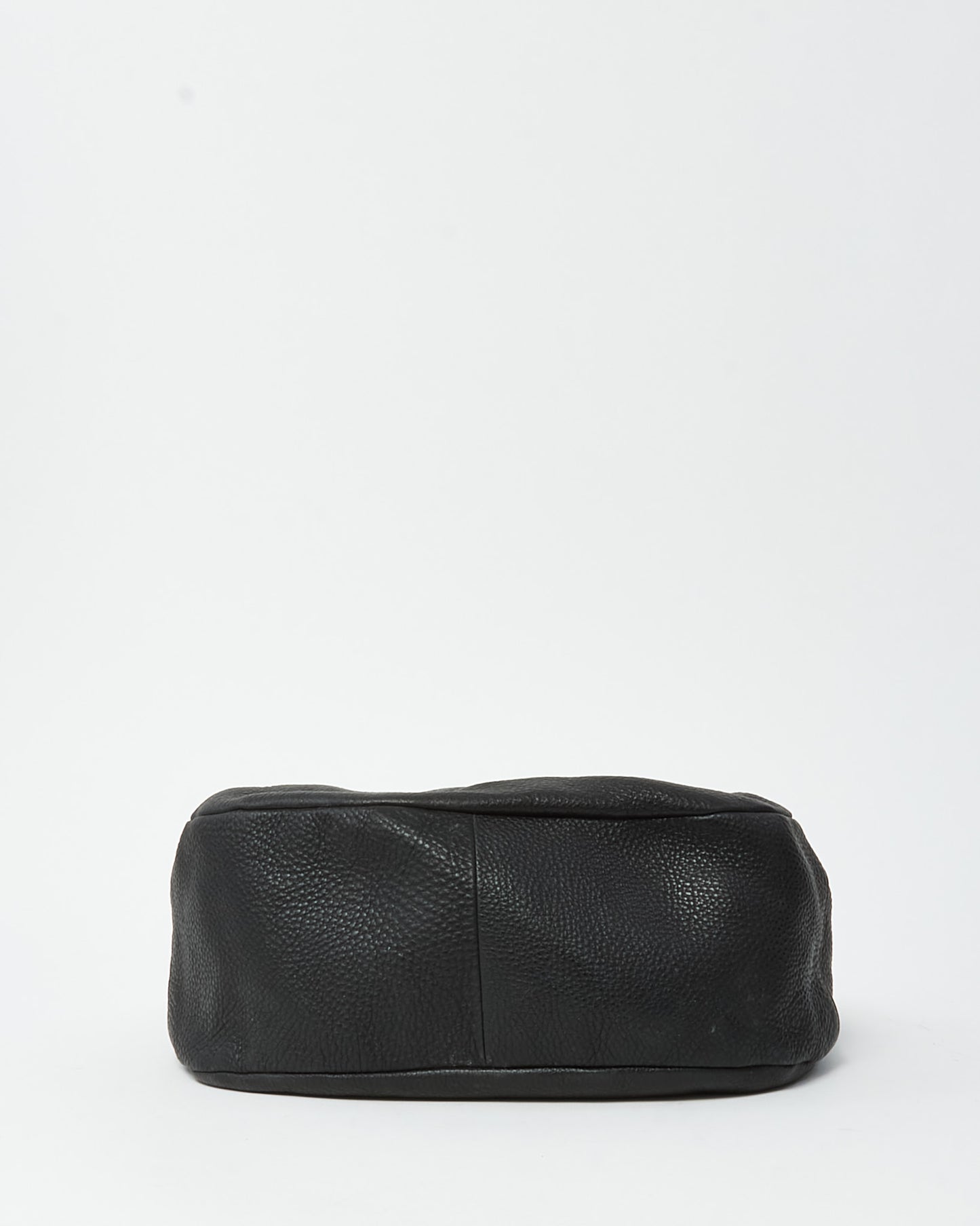 Prada Black Daino Leather Buckle Hobo Shoulder Bag