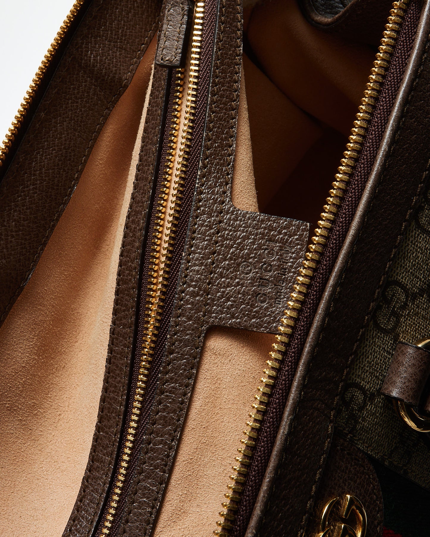 Gucci Brown and Beige Monogram GG Supreme Coated Canvas Medium Ophidia Tote with Strap