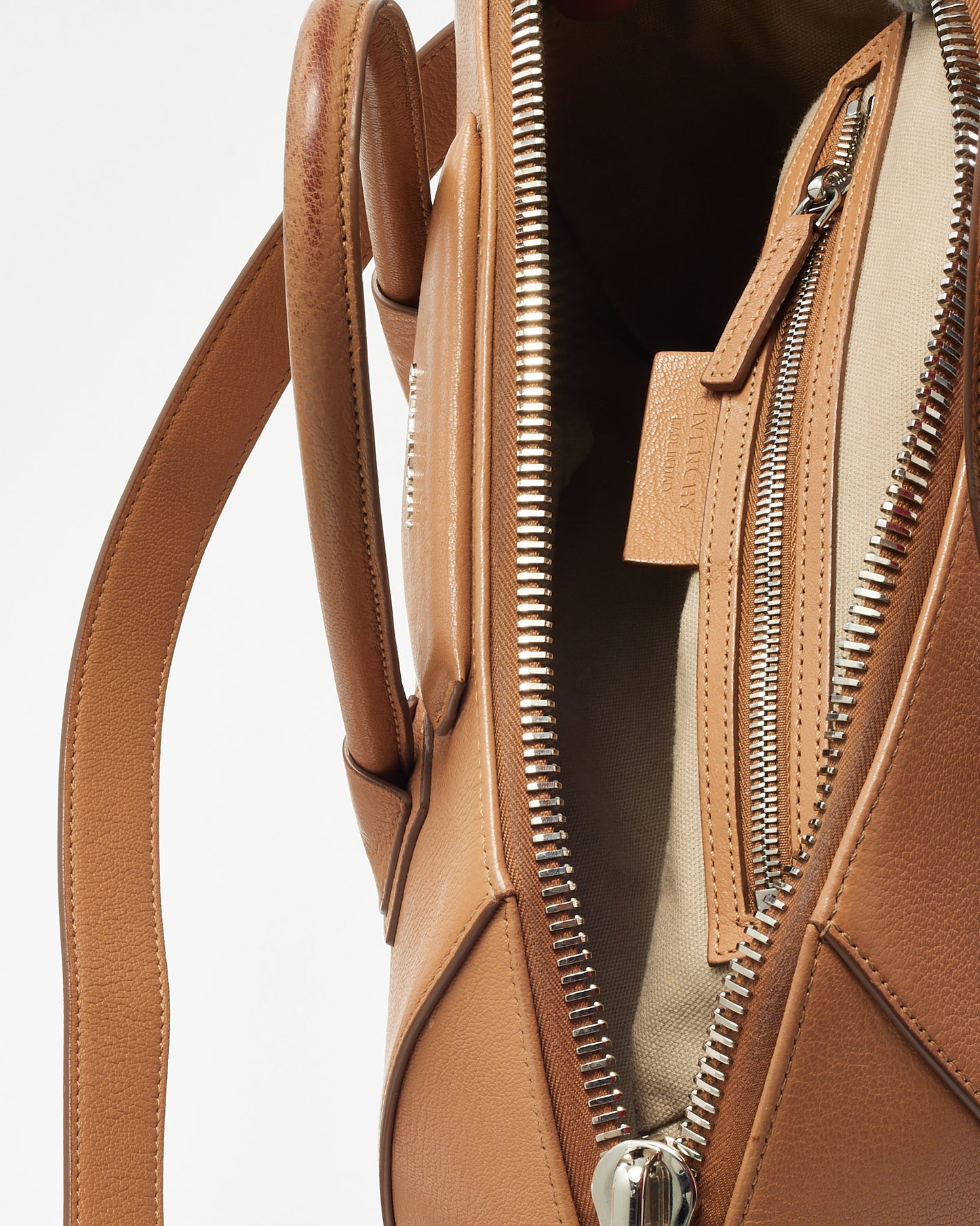 Givenchy Camel Beige Pebbled Leather Medium Antigona Bag