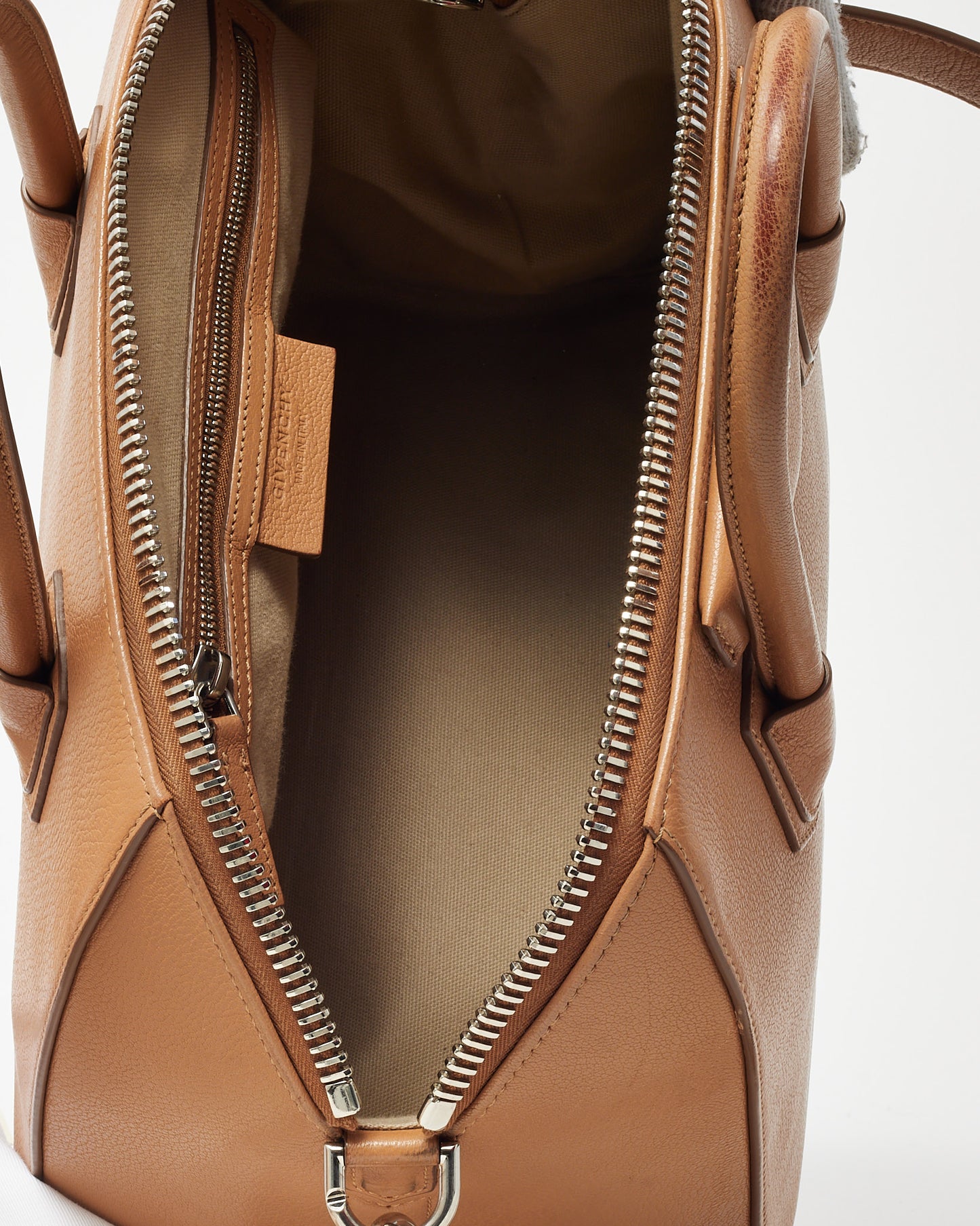 Givenchy Camel Beige Pebbled Leather Medium Antigona Bag