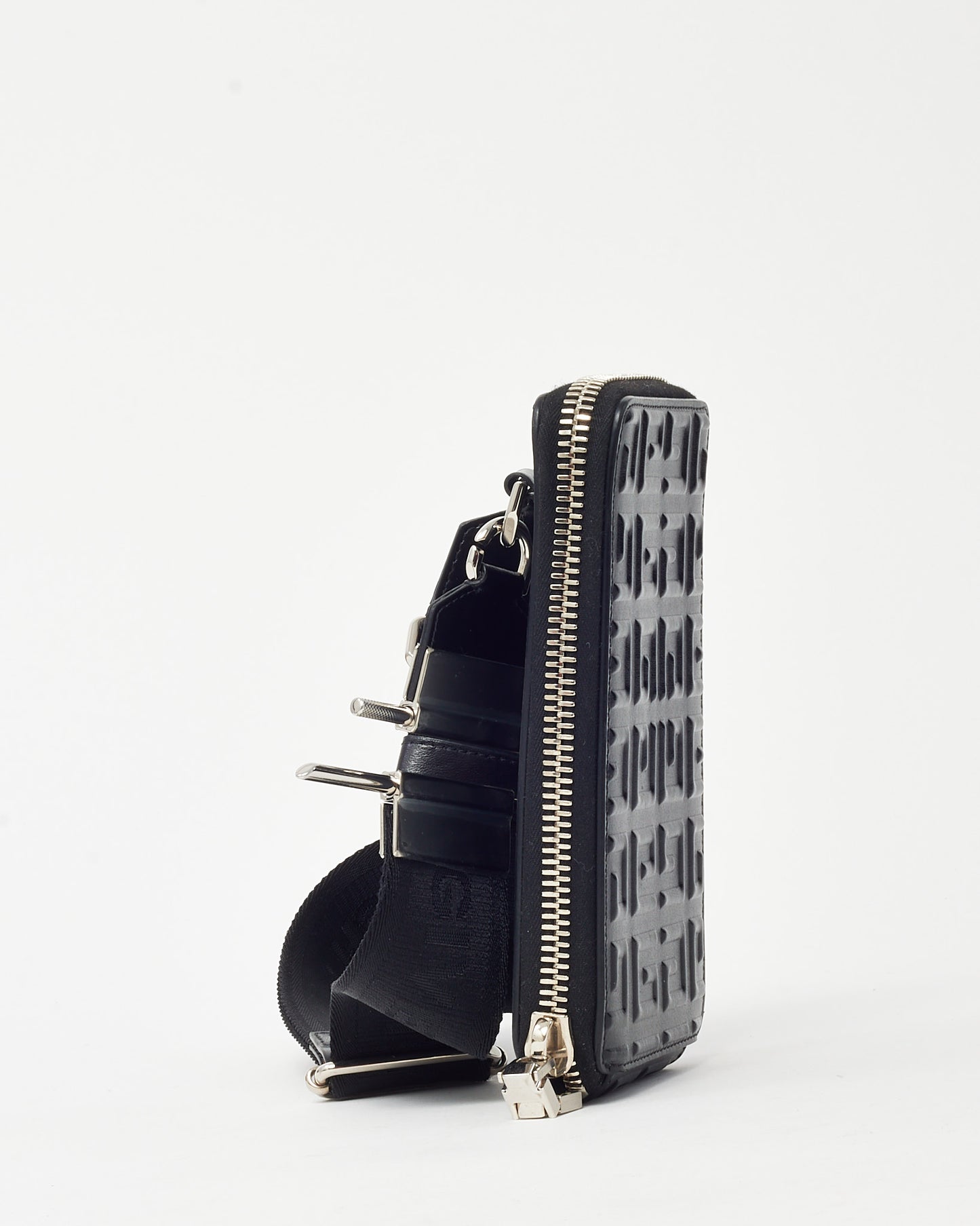 Givenchy Shiny Black Monogram Embossed Leather Antigona U Organizer Crossbody Bag