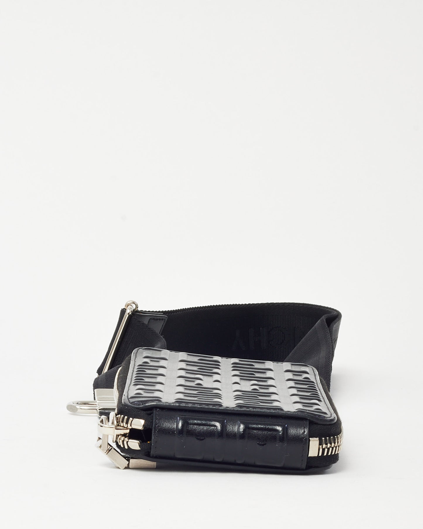 Givenchy Shiny Black Monogram Embossed Leather Antigona U Organizer Crossbody Bag