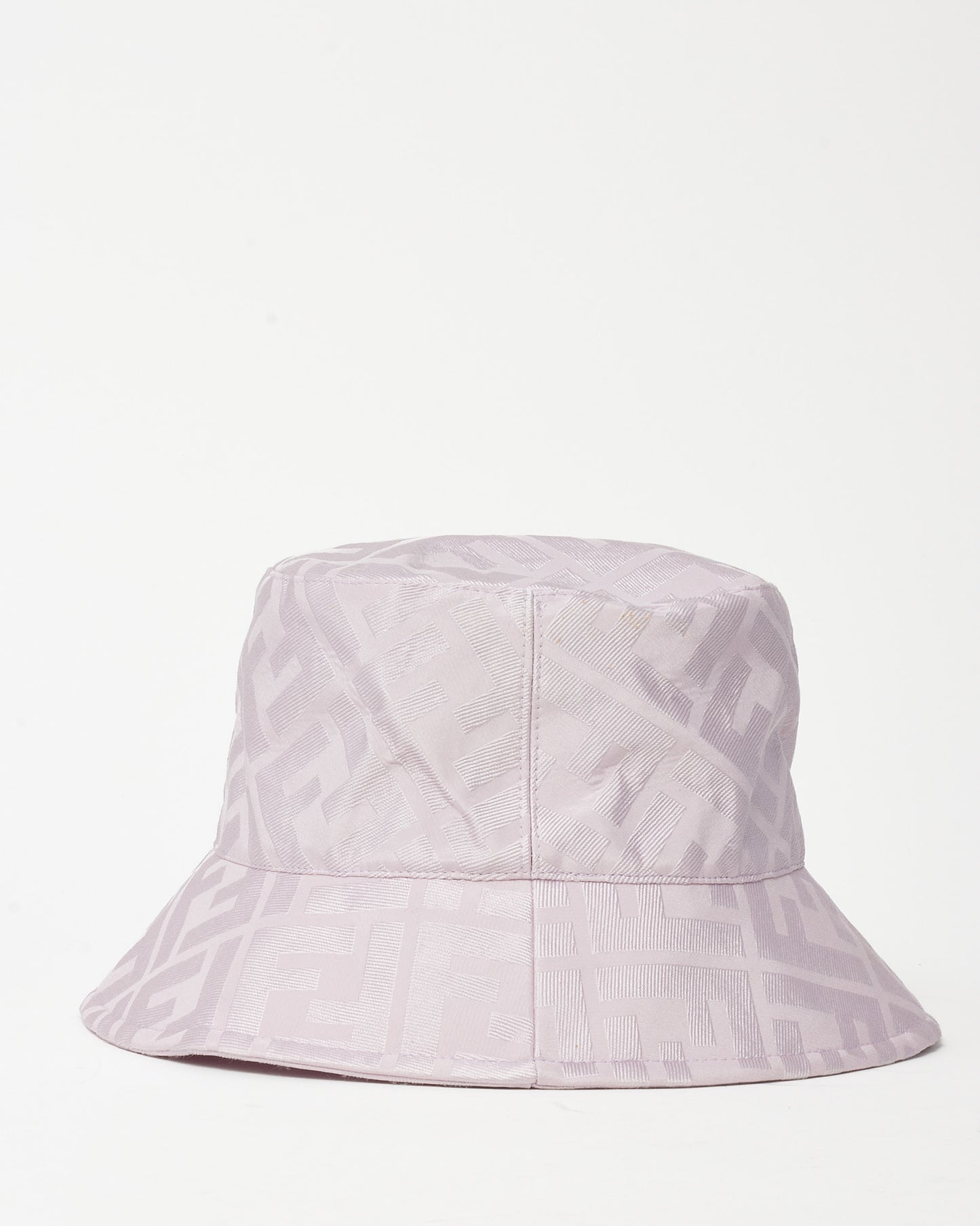 Fendi Pink FF Zucca Print Silk Bucket Hat - S