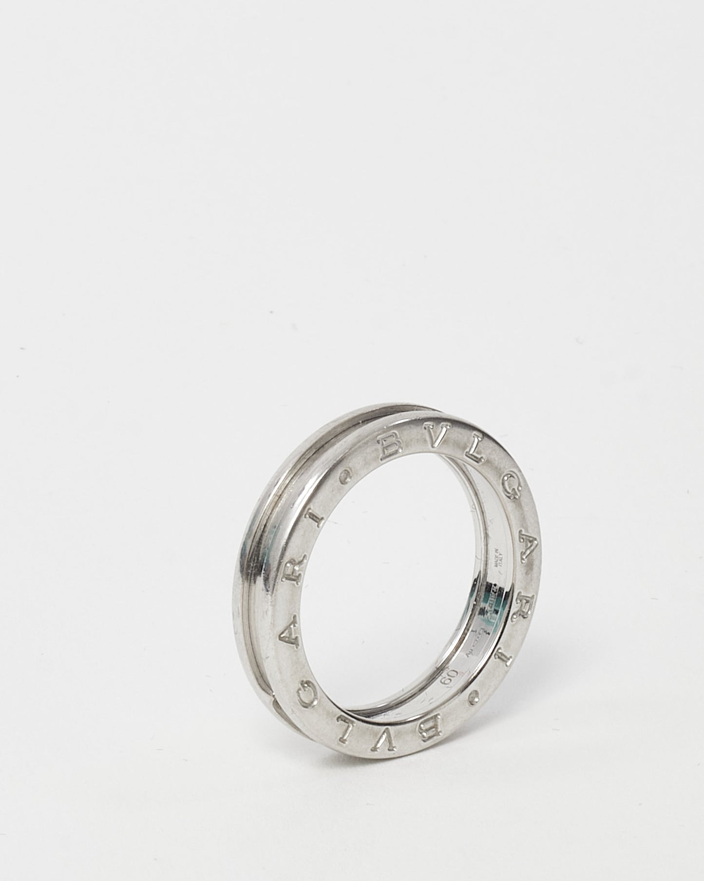 Bulgari 18K White Gold B Zero1 One Band Ring - 60