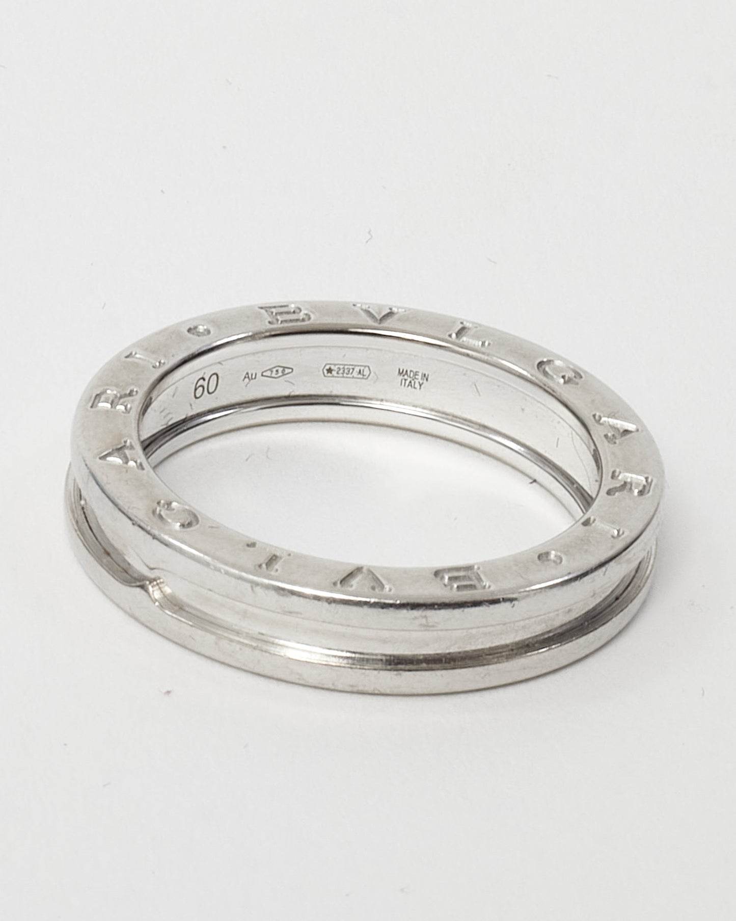 Bulgari 18K White Gold B Zero1 One Band Ring - 60