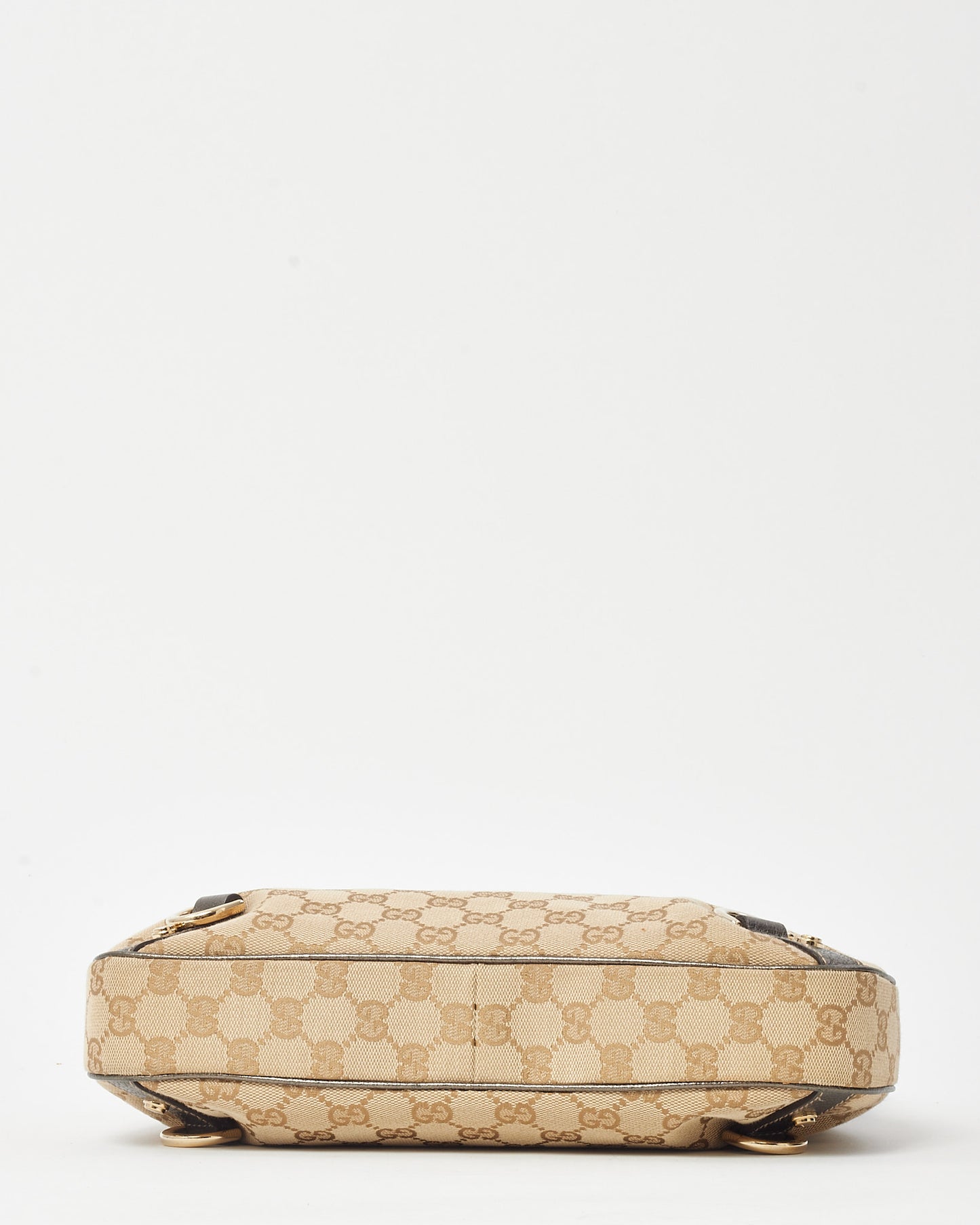 Gucci Beige and Brown GG Monogram Canvas Abbey D-Ring Shoulder Bag
