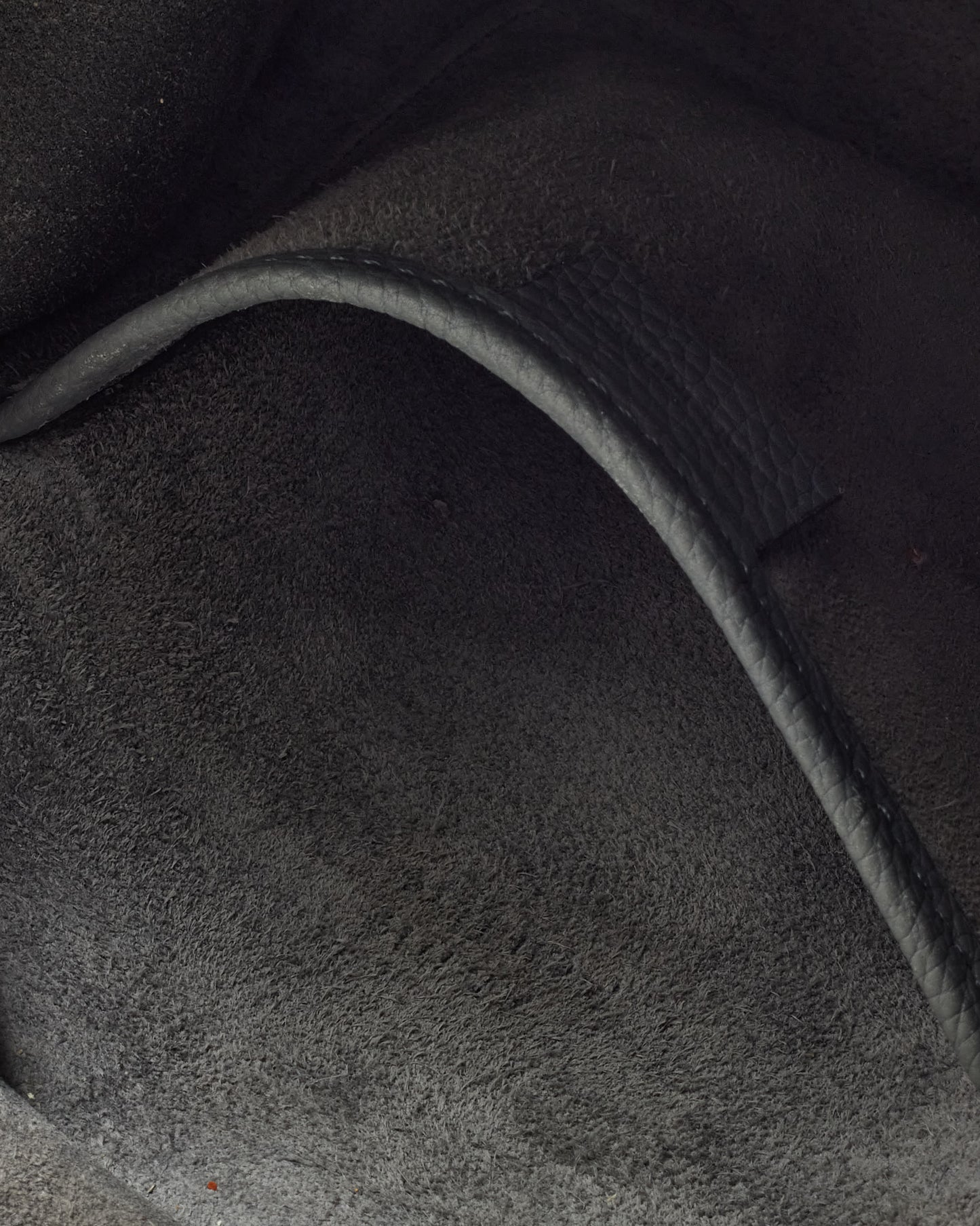 Celine Grey Drummed Leather Nano Luggage Bag with Strap