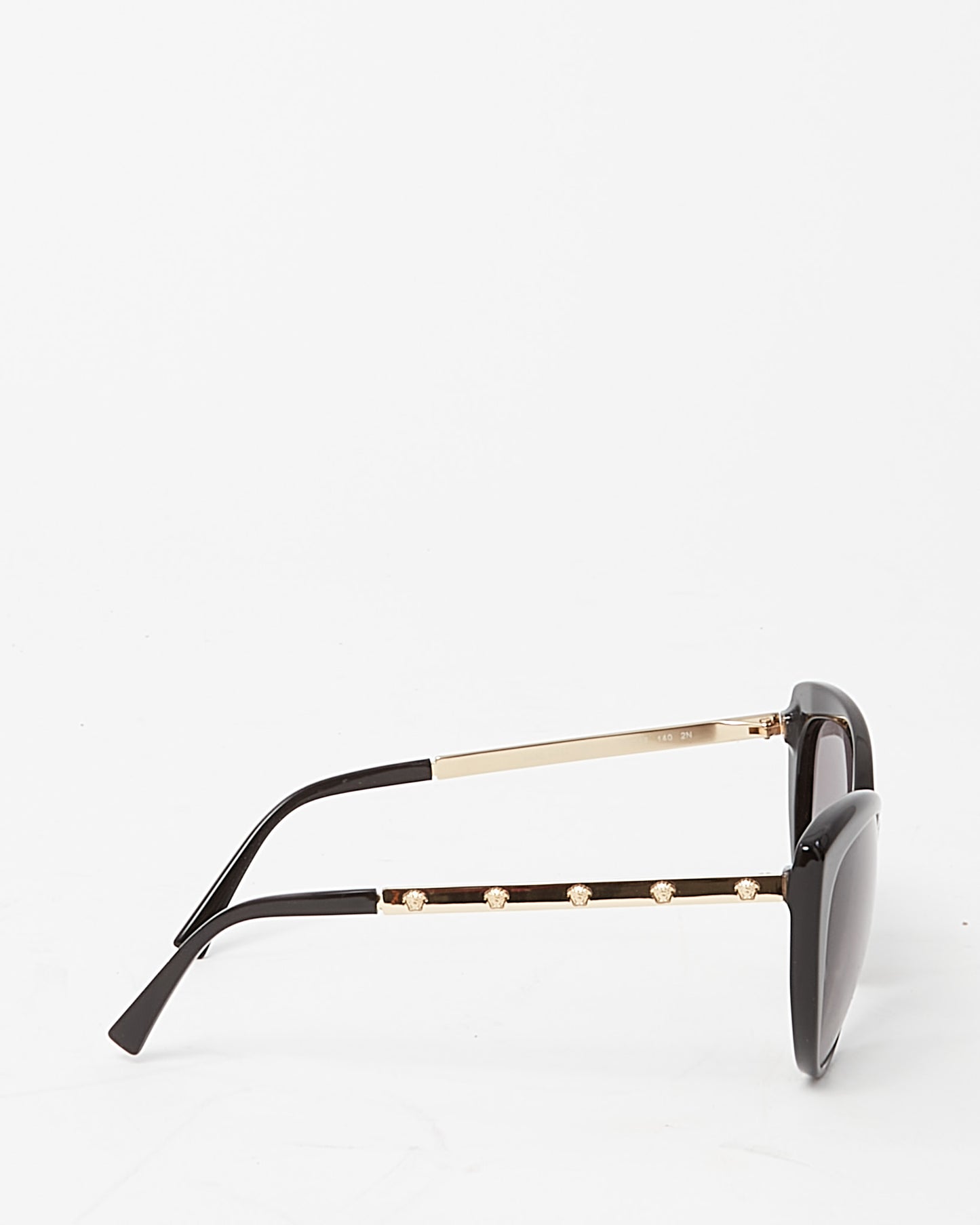 Versace Black and Gold Acetate MOD 4348 Cat Eye Sunglasses