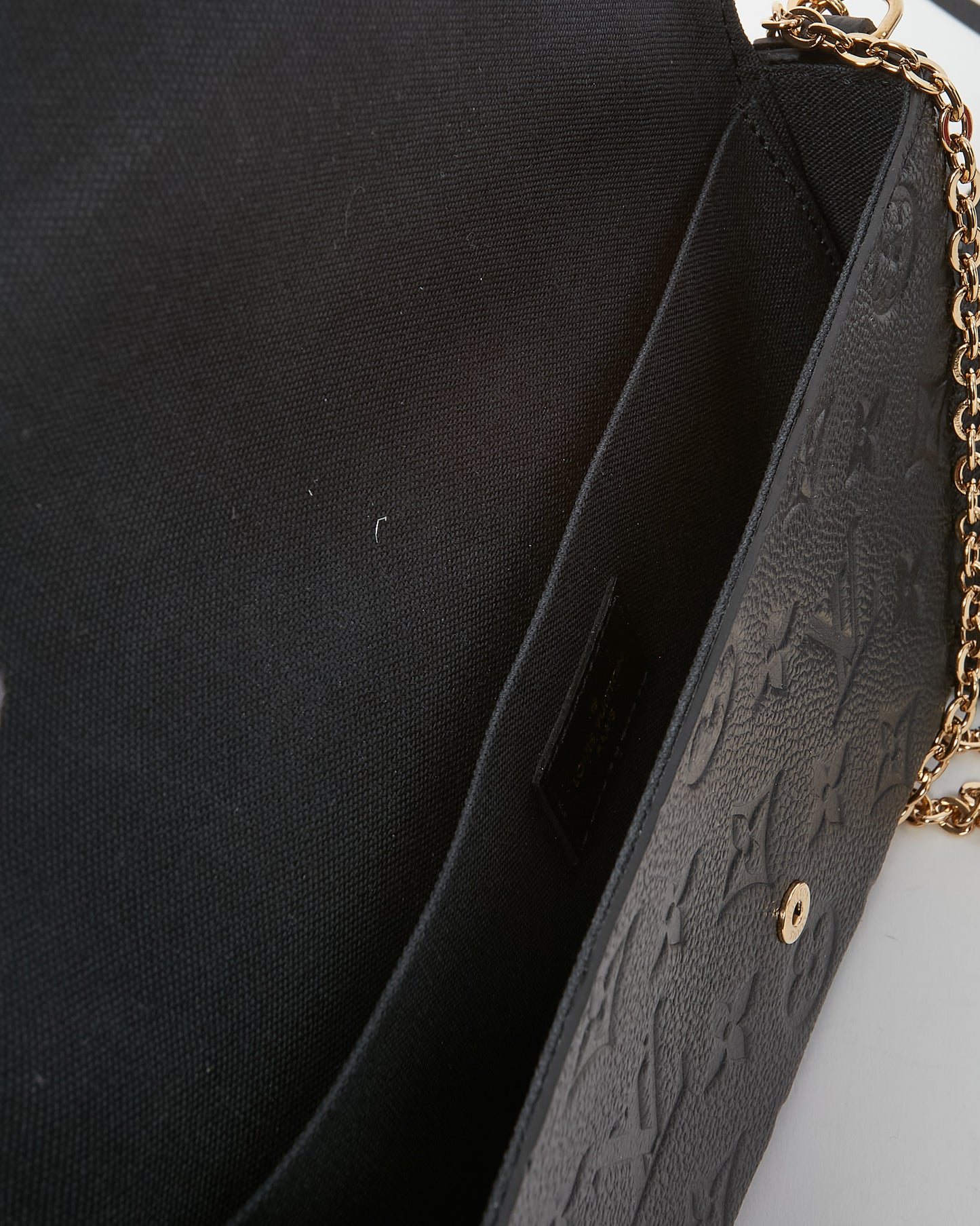 Louis Vuitton Black Monogram Empreinte Leather Felicie Pochette Bag
