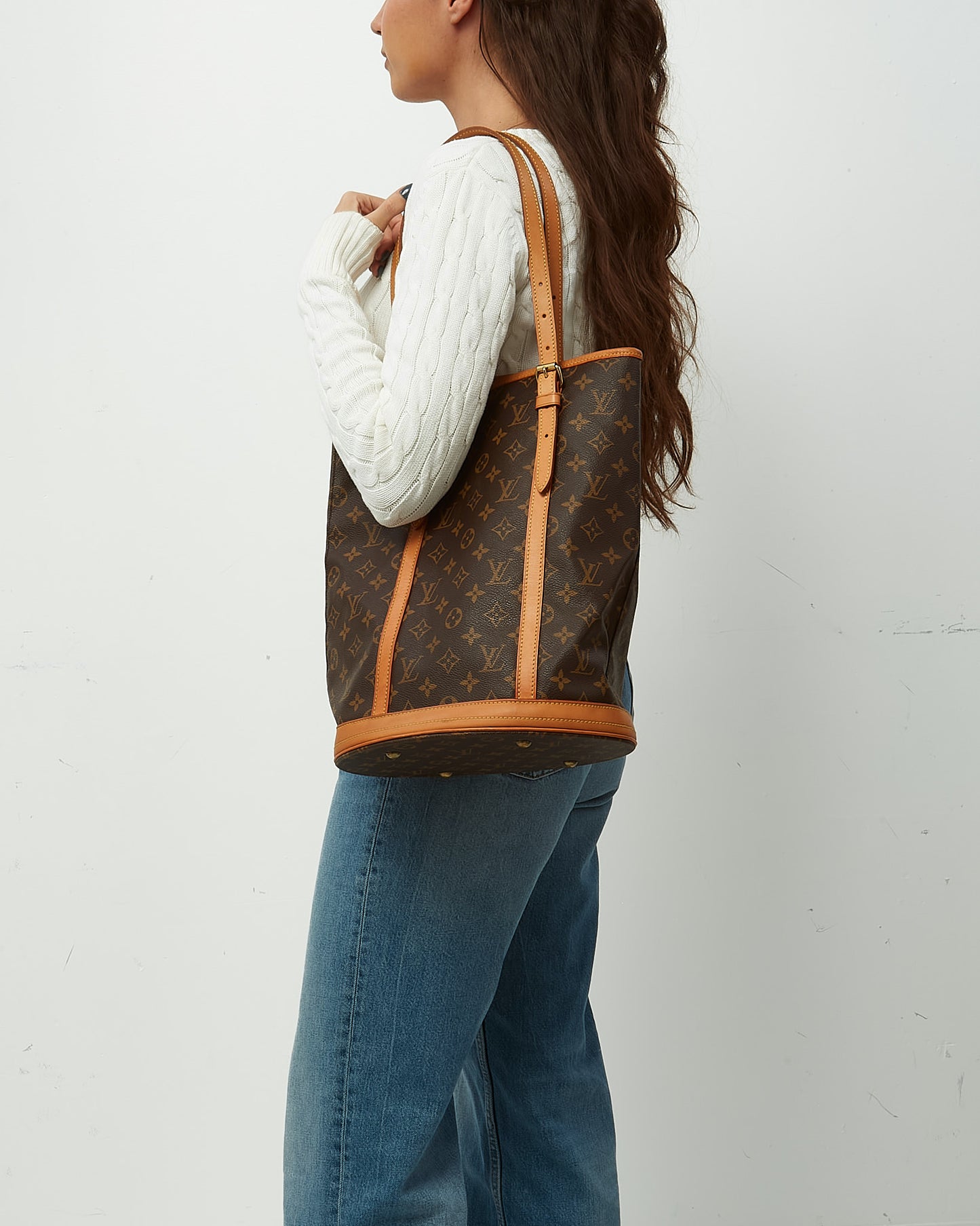 Louis Vuitton Monogram Canvas Large Bucket 27 Bag
