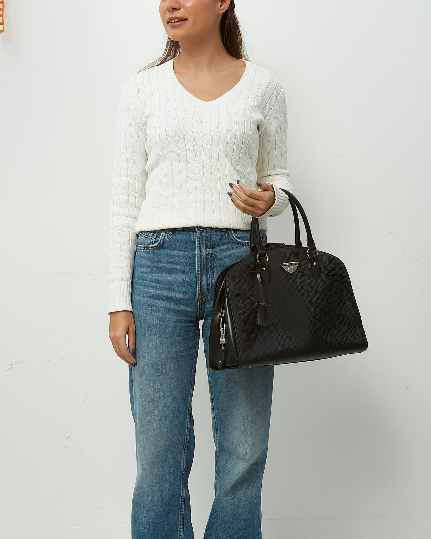 Louis Vuitton Black Epi Leather Pont Neuf GM Top Handle Bag