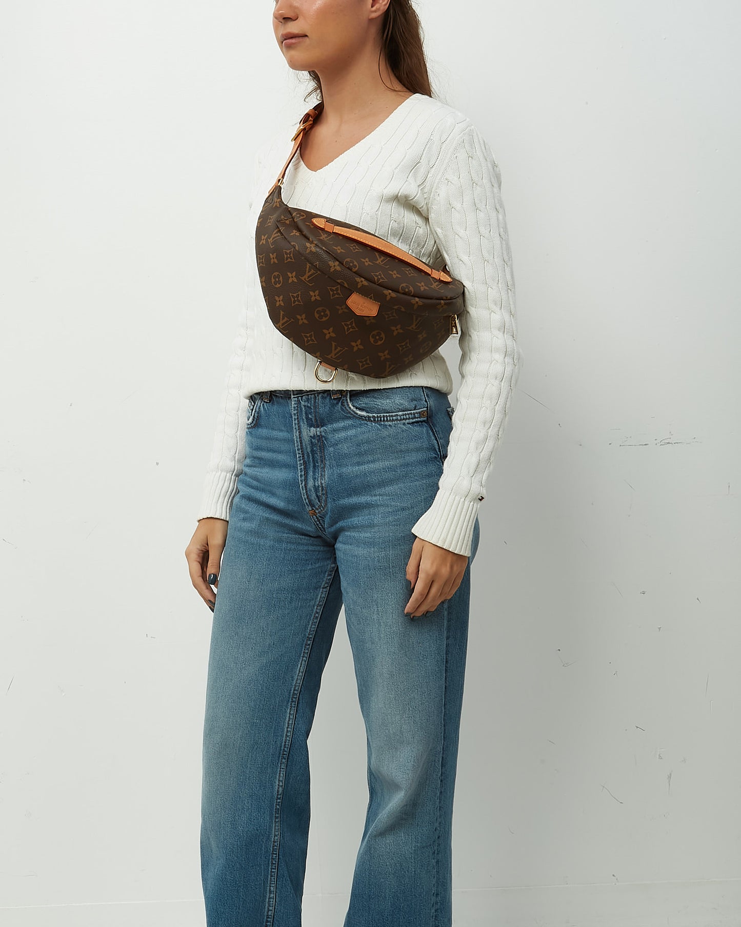 Sac banane en toile monogramme Louis Vuitton