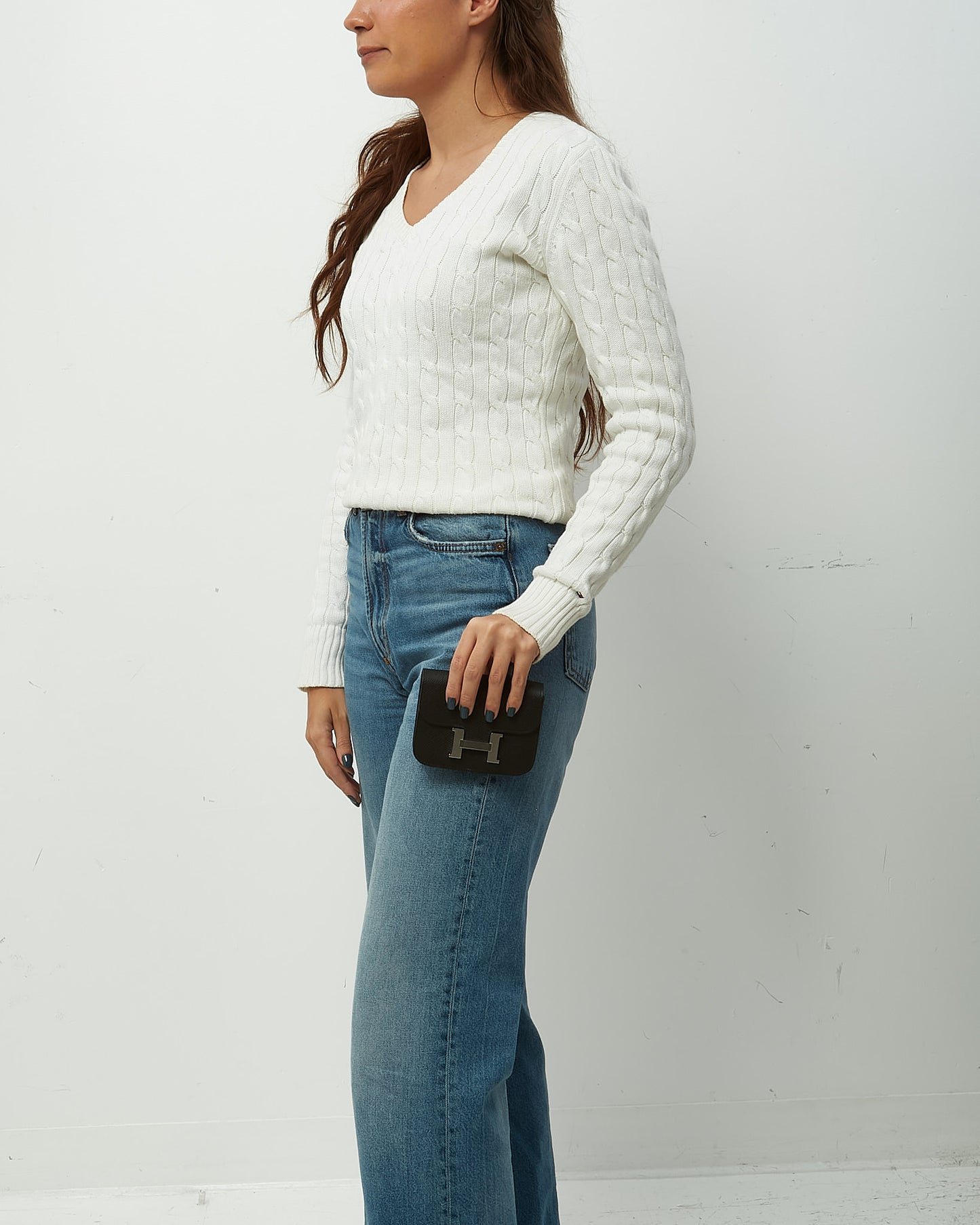 Hermès Black Epsom Leather Constance Slim Wallet PHW