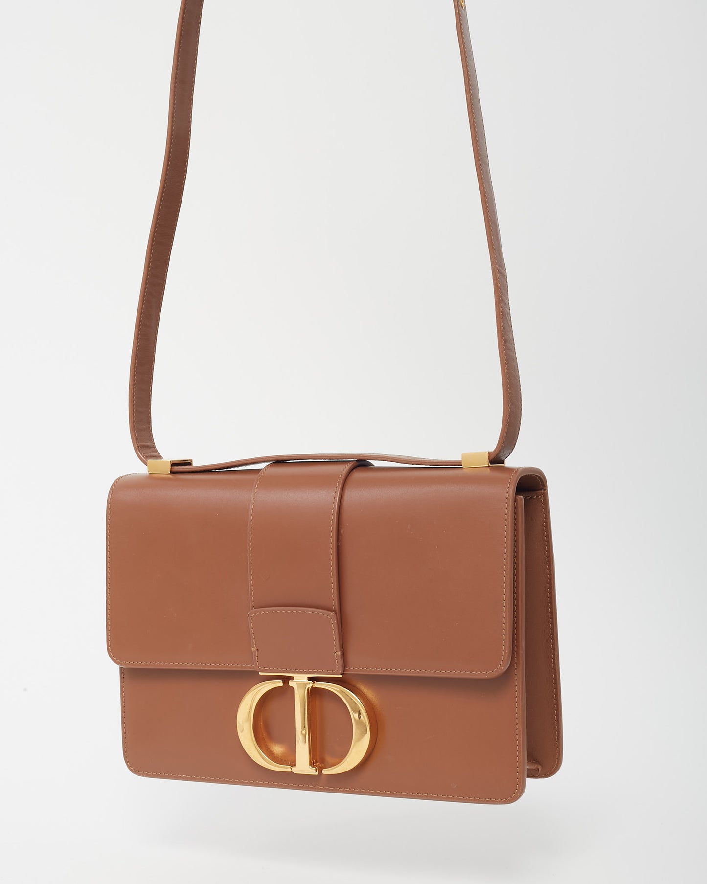 Dior Brown Calfskin Leather 30 Montaigne Bag GHW