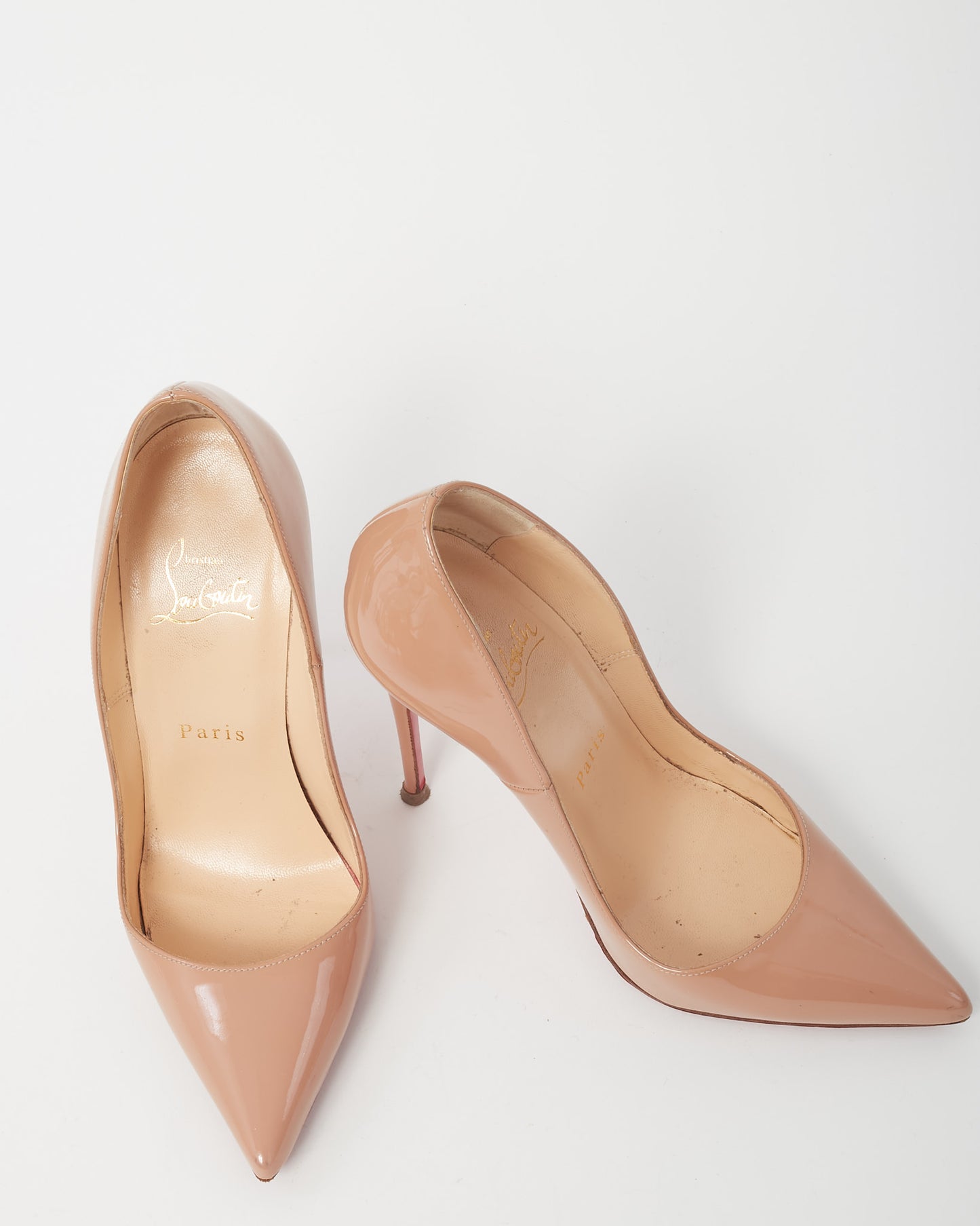 Christian Louboutin Nude Patent Leather So Kate 120mm Pumps - 35.5