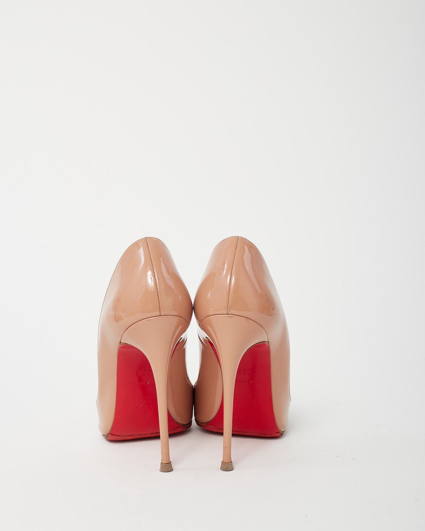 Christian Louboutin Nude Patent Leather So Kate 120mm Pumps - 35.5