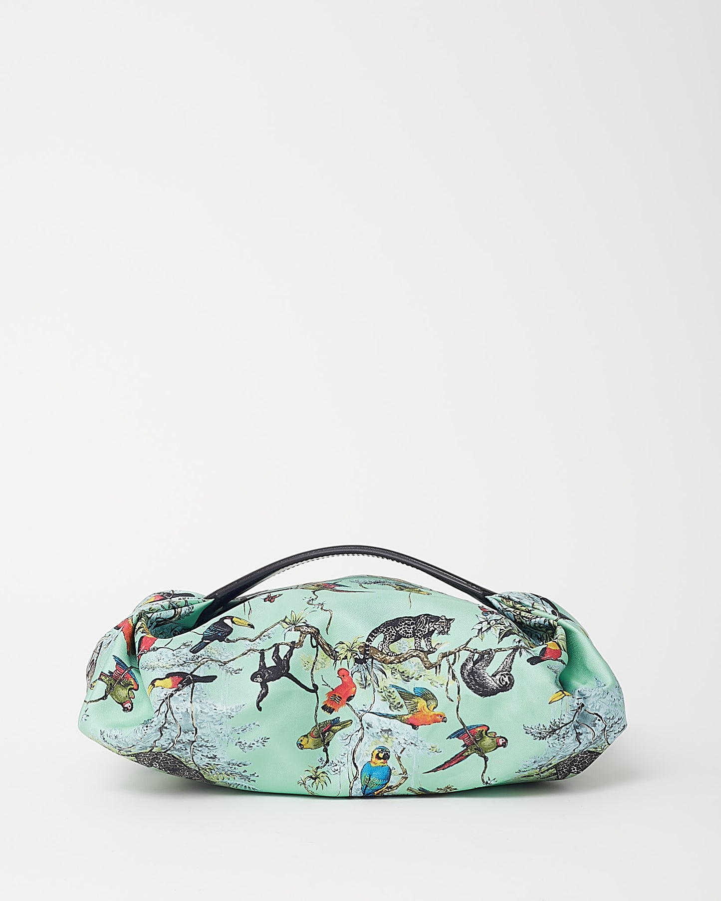 Hermès Bleu du Nord and Bleu Indigo Equateur Printed Silk Balusoie Bag